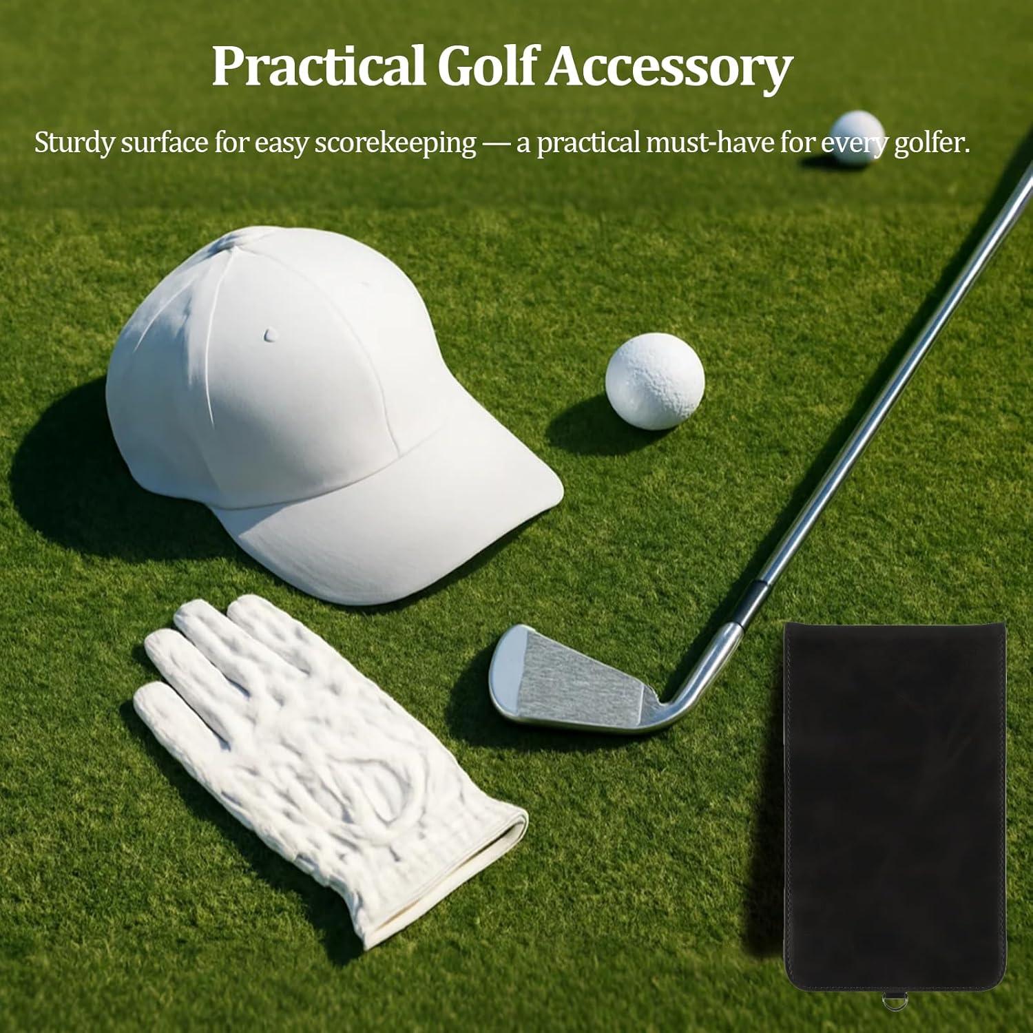 Porta Tarjeta de Golf YFANITI de Cuero Sintético Negro