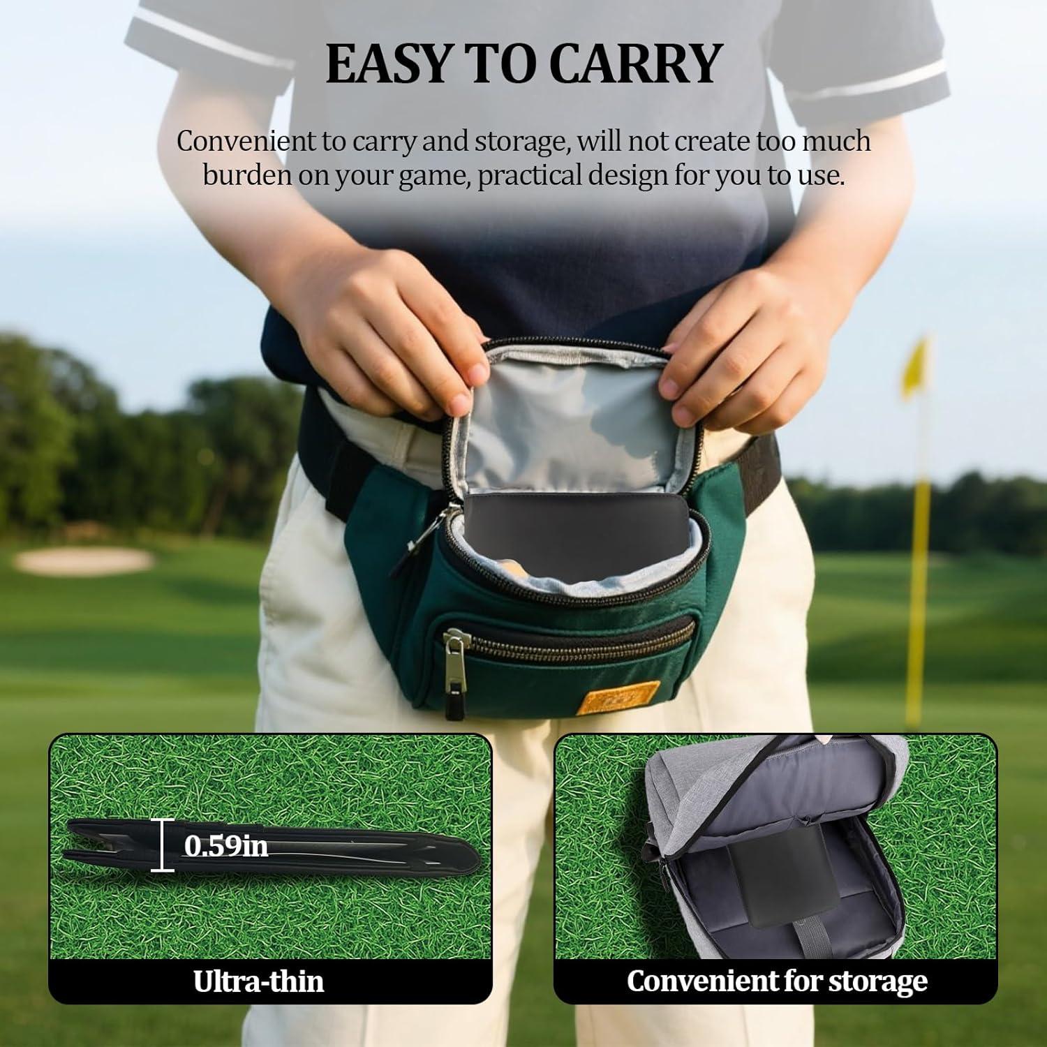 Porta Tarjeta de Golf YFANITI de Cuero Sintético Negro