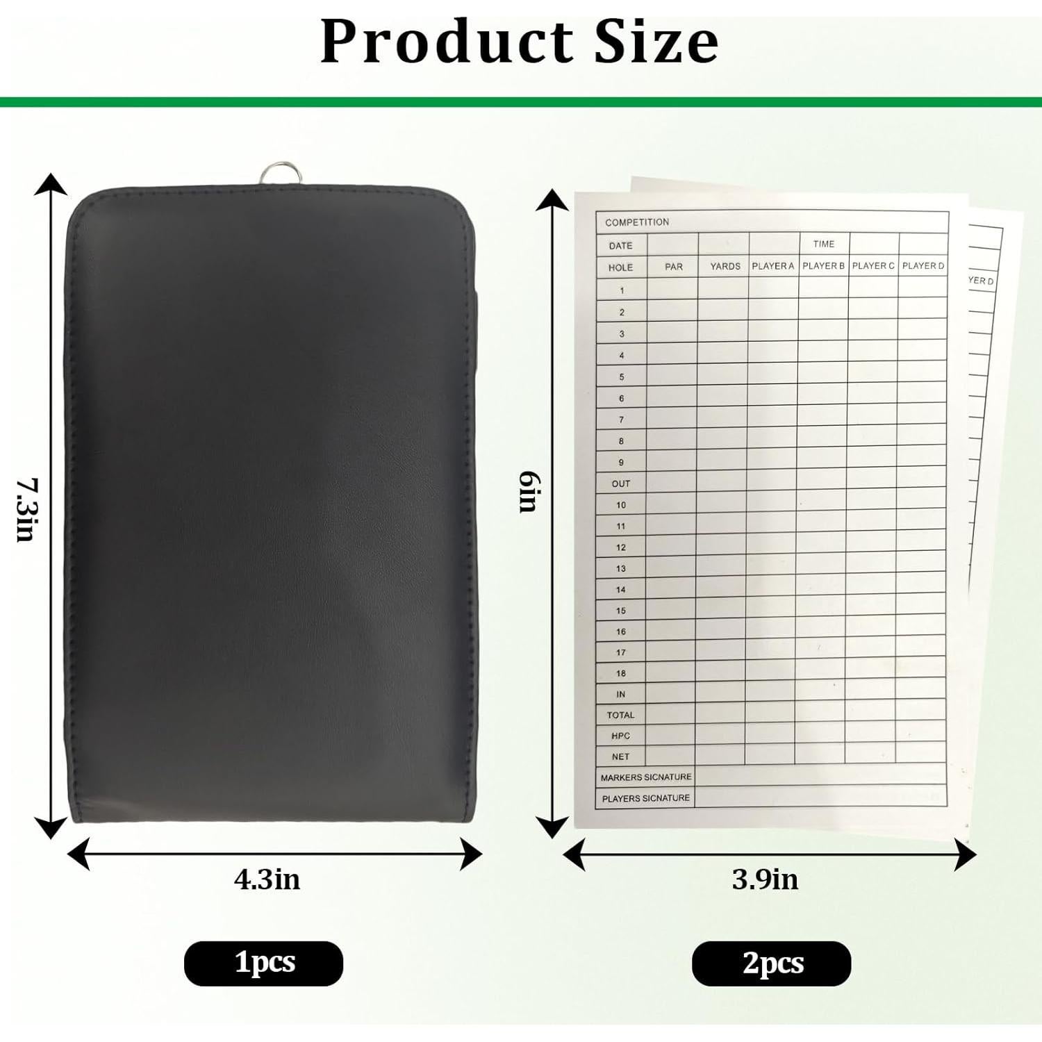 Porta Tarjeta de Golf YFANITI de Cuero Sintético Negro
