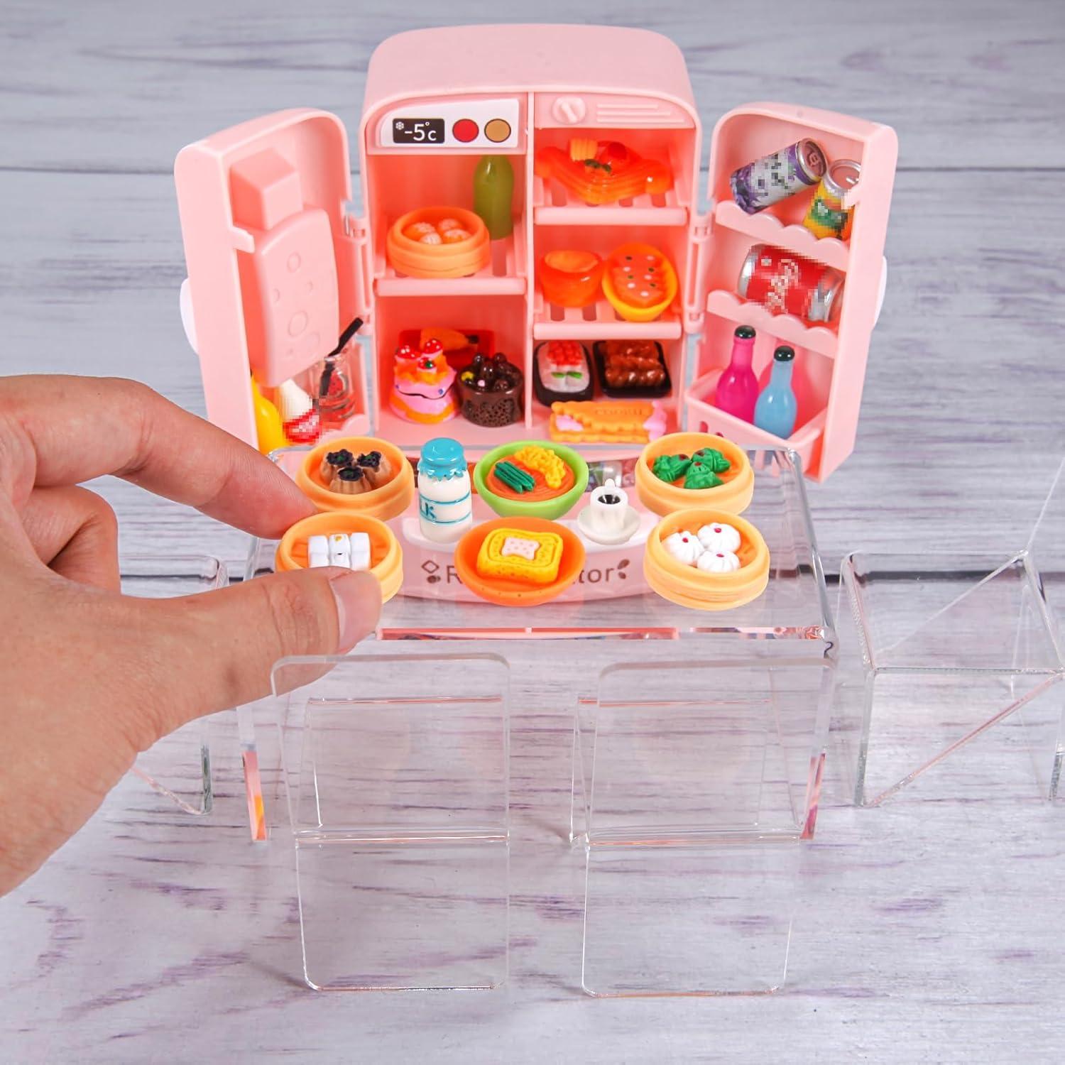 Mini Refrigerador Casa de Muñecas WEHOO con Comida y Muebles