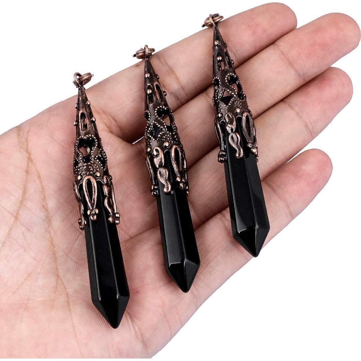 Conjunto de Runas Futhark y 6 Péndulos de Cristal Mookaitedecor