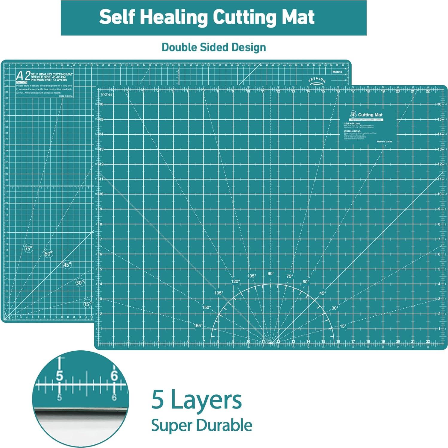 Juego de Cortadores Rotativos - Acolchado A2, 1,72 kg, Turquesa
