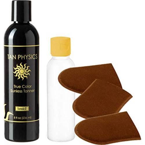 Loción Autobronceadora Tan Physics 240ml con Mitones y Viaje