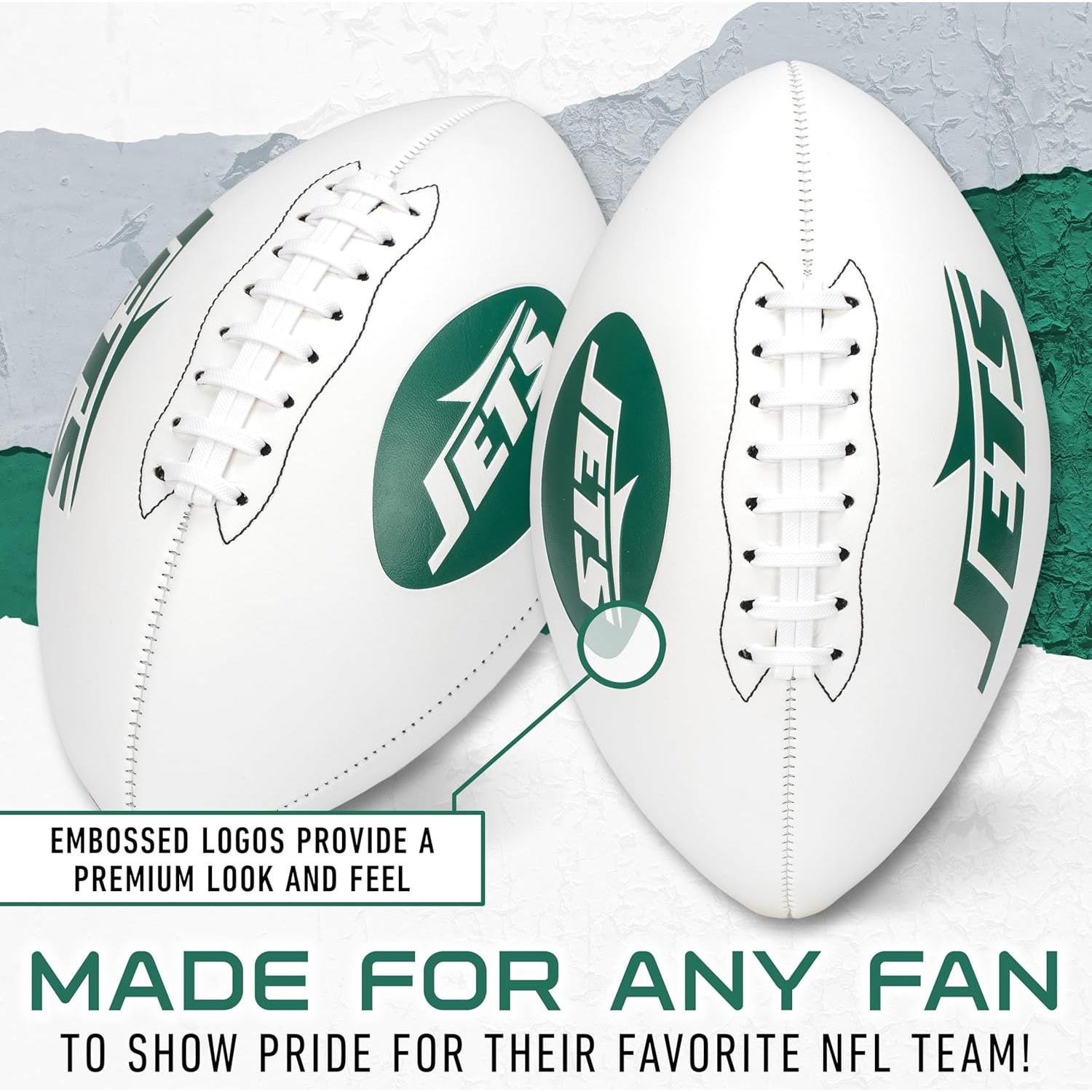 Balón de Fútbol Americano Autografiado Franklin Sports NFL - New York Jets