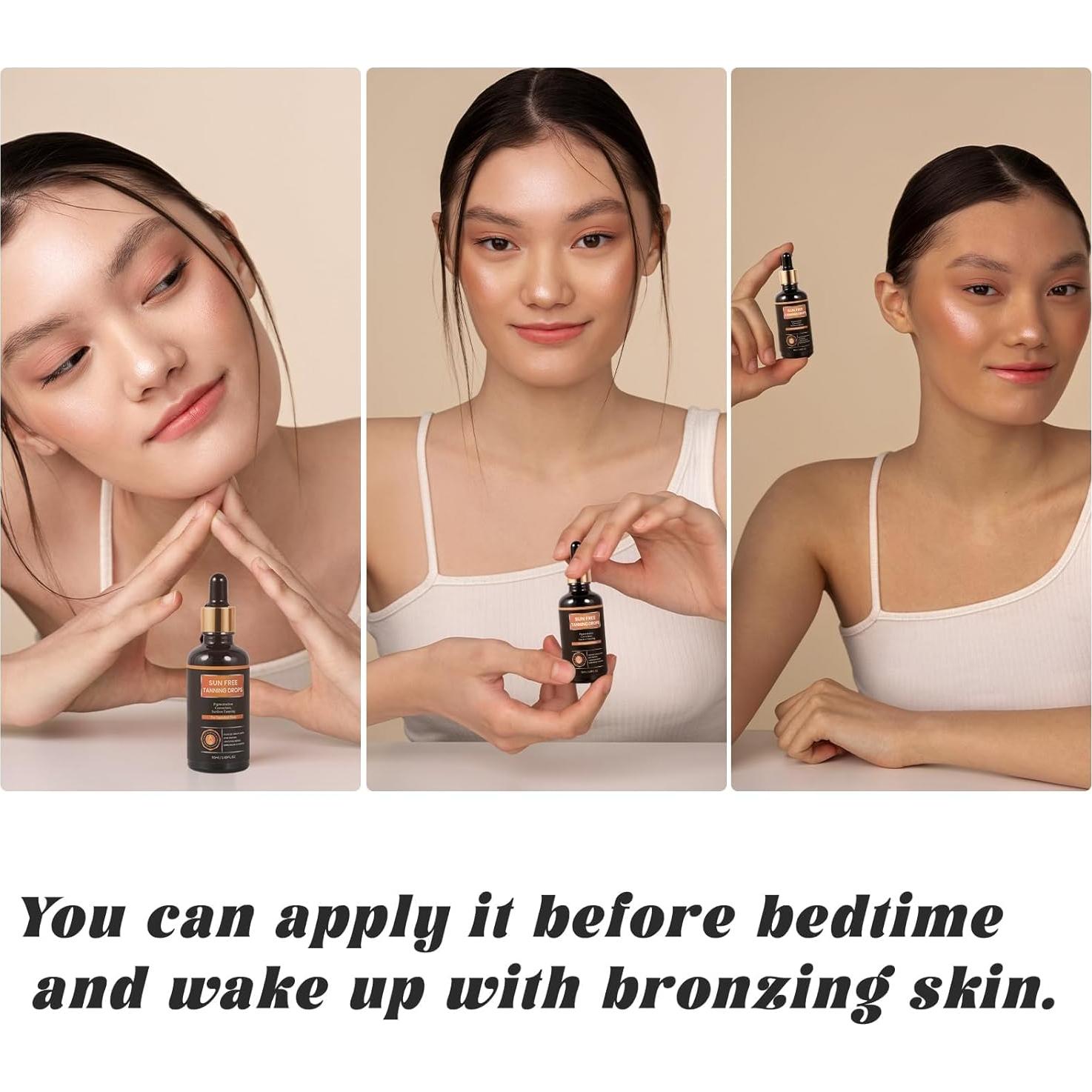 Gotas de bronceado facial PIPIGE - Orgánico y vegano 108g