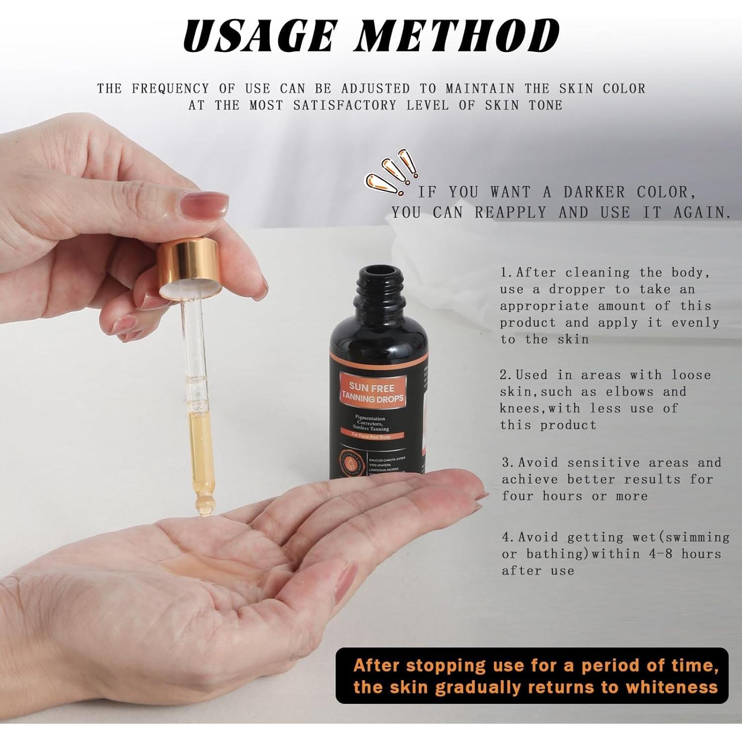 Gotas de bronceado facial PIPIGE - Orgánico y vegano 108g