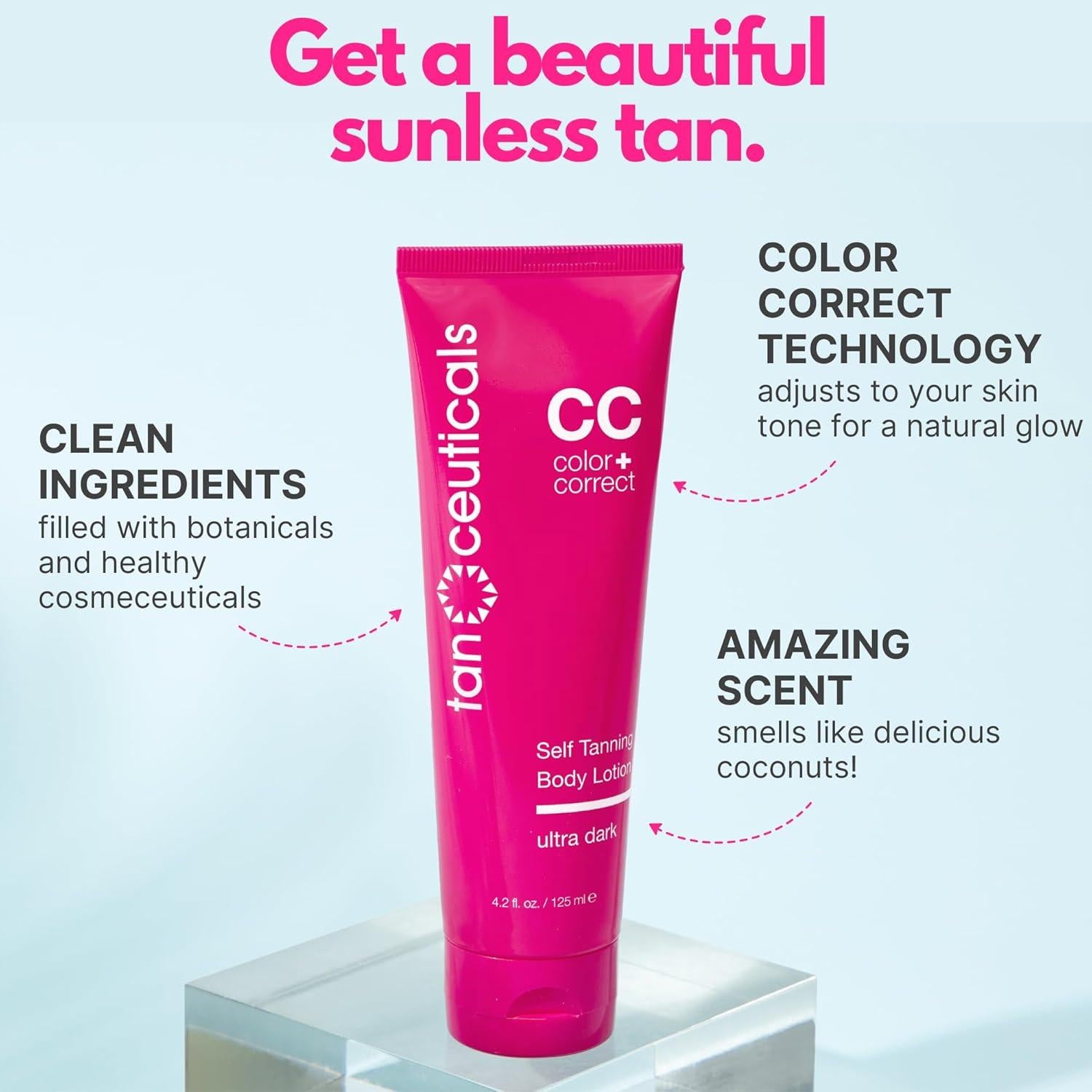 Auto Bronceador Tanceuticals Ultra Oscuro - Loción Bronceadora Natural