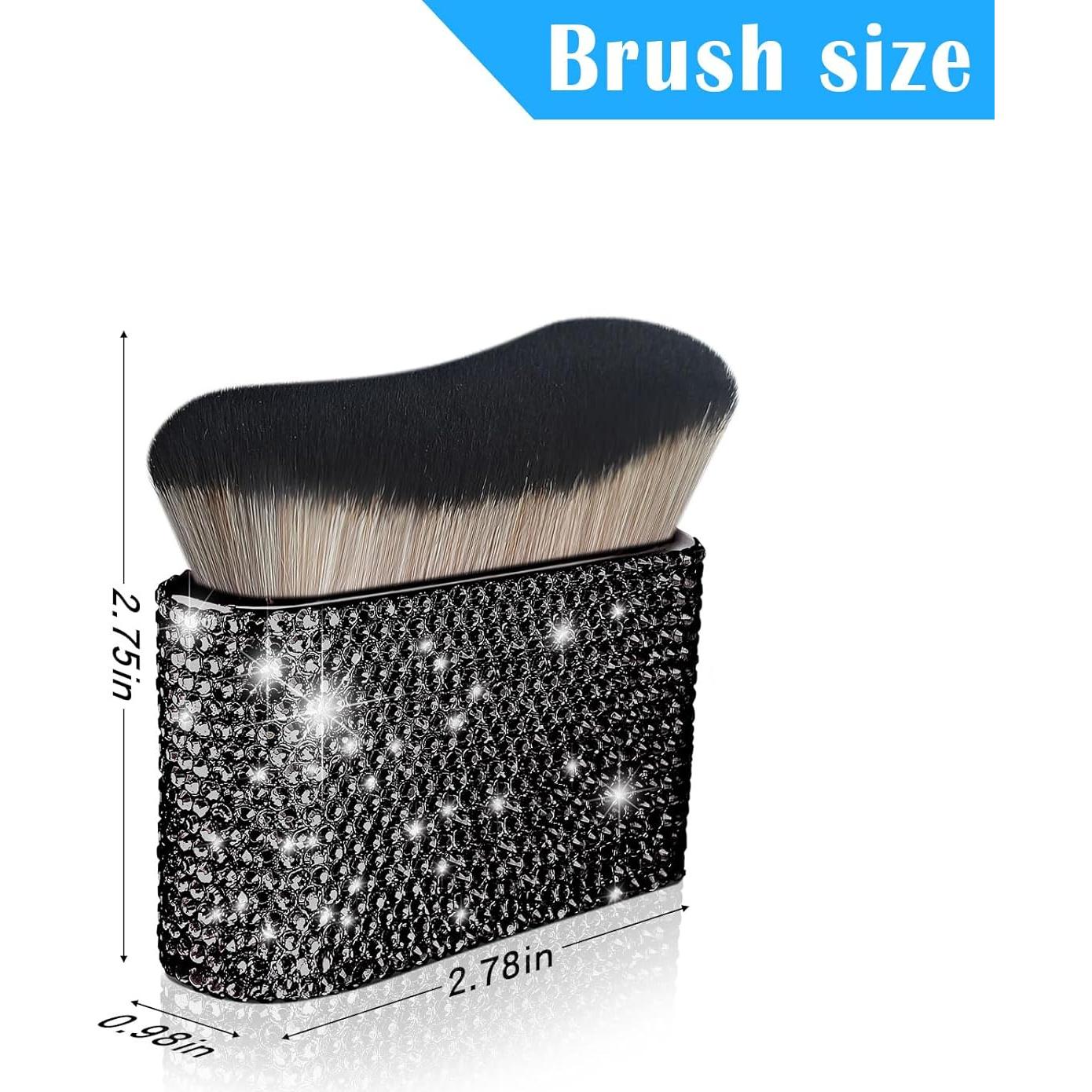 Brocha de Autobronceador Yivaiks Kabuki con Rhinestones 7cm