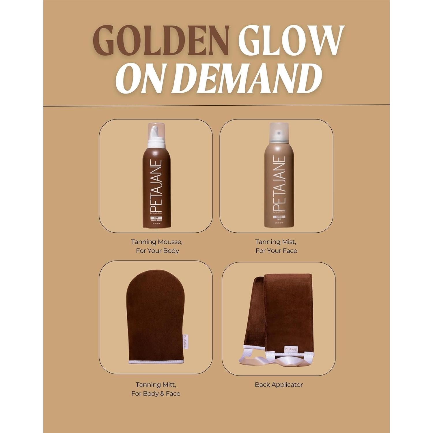 Peta Jane Mousse Bronceador Medio + Mitón Aplicador - Sin Sol