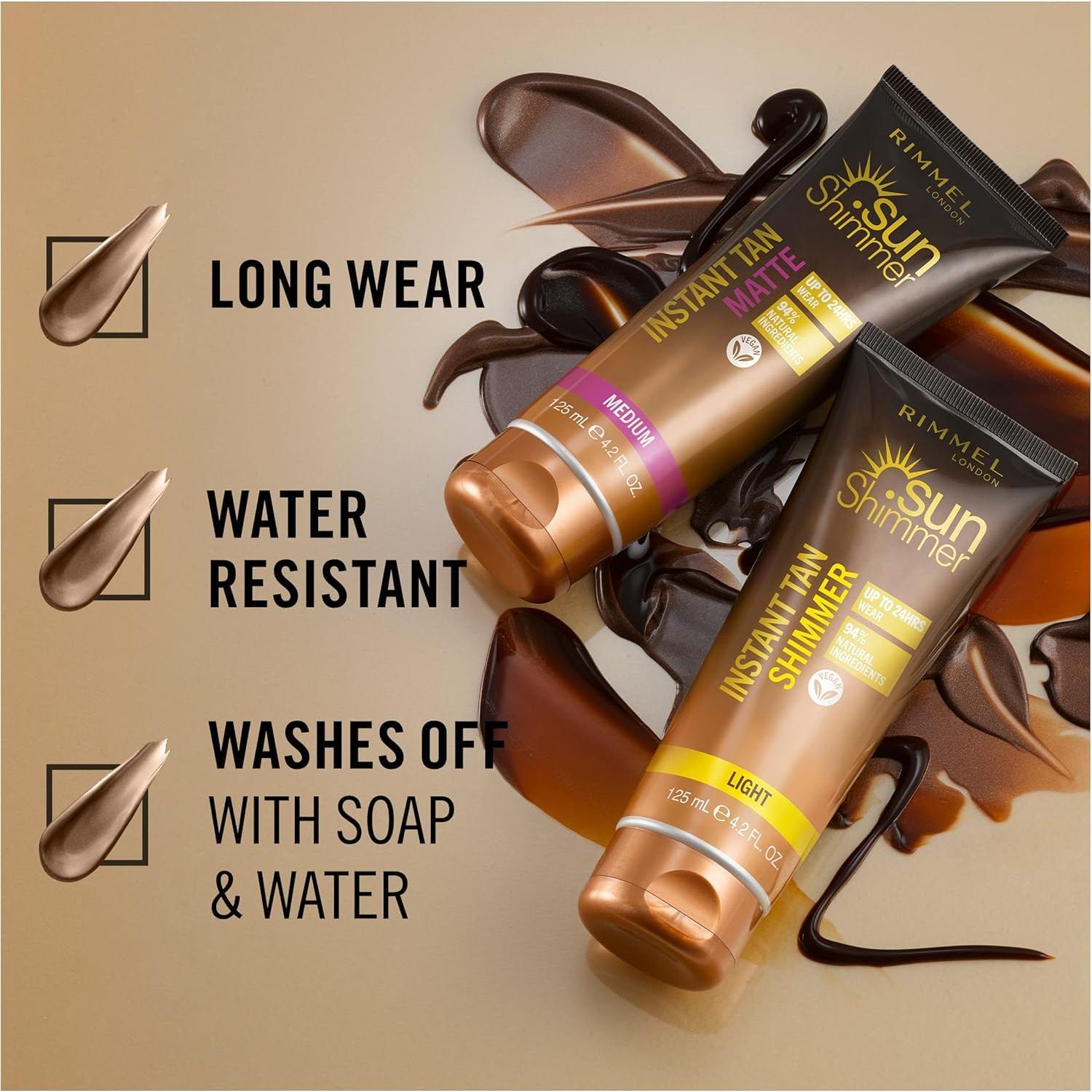 Rimmel Sunshimmer Bronceado Instantáneo Resistente al Agua 125ml