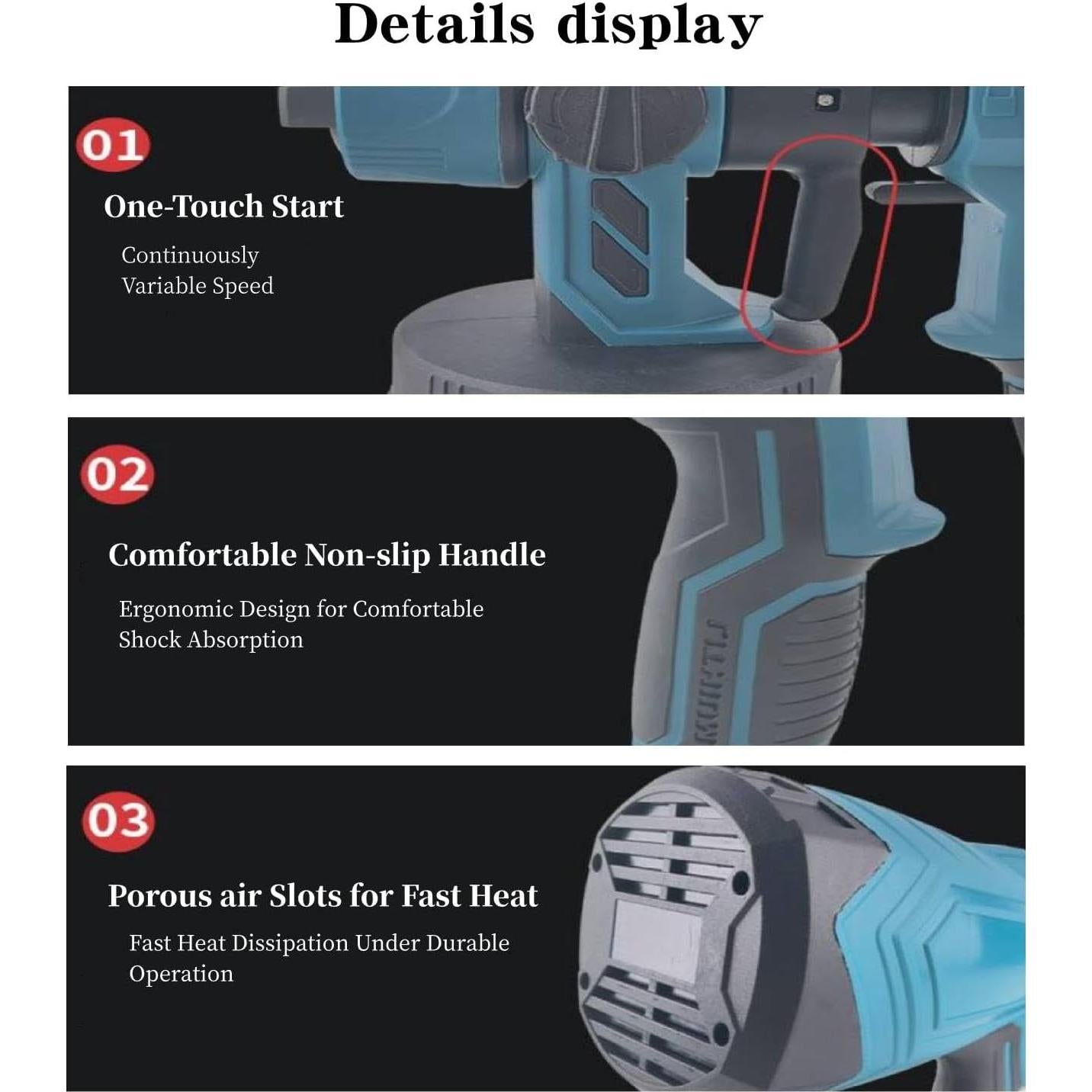 Pulverizador de pintura inalámbrico MAOGOOR 20V MAX 800ml