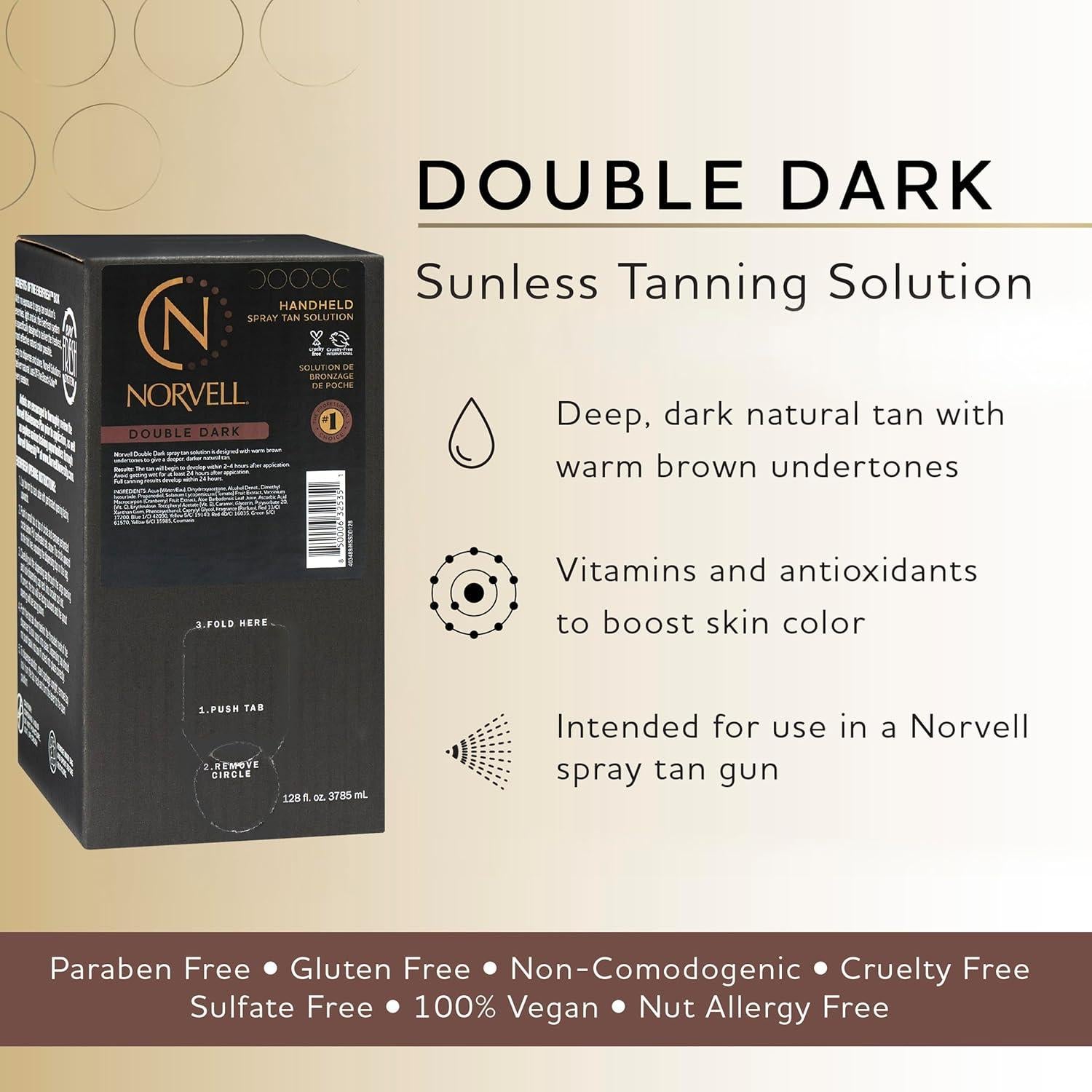 Bronceador en Spray Norvell Premium Double Dark 3.79L - Fórmula Profesional