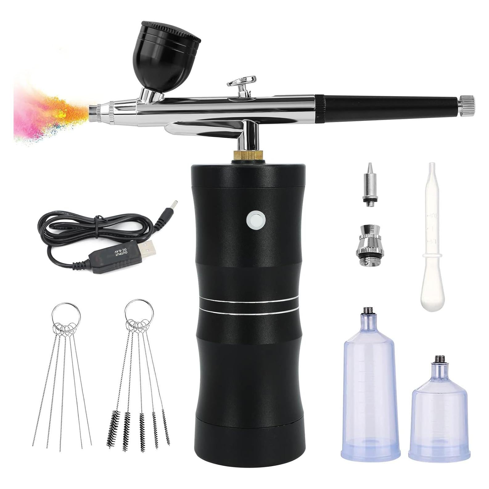 Kit de Aerógrafo Portátil Nlapldy ZJ-ZYY 34PSI 0.4mm Negro