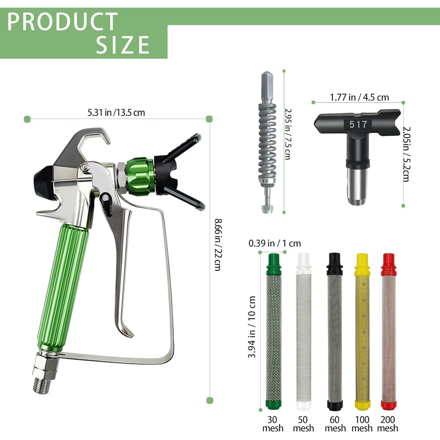Pistola de Pulverización Sin Aire TUDUD 3600 PSI con Kit