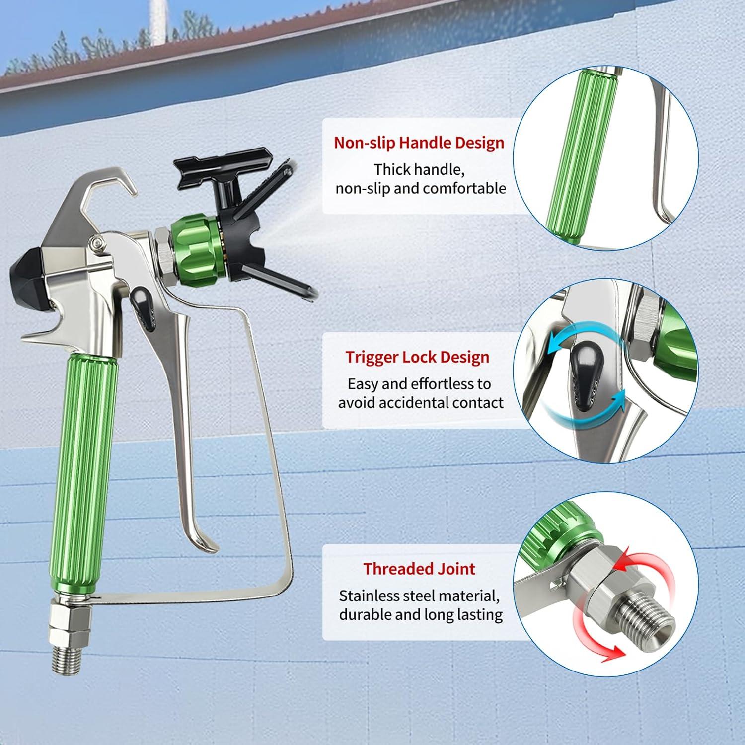 Pistola de Pulverización Sin Aire TUDUD 3600 PSI con Kit