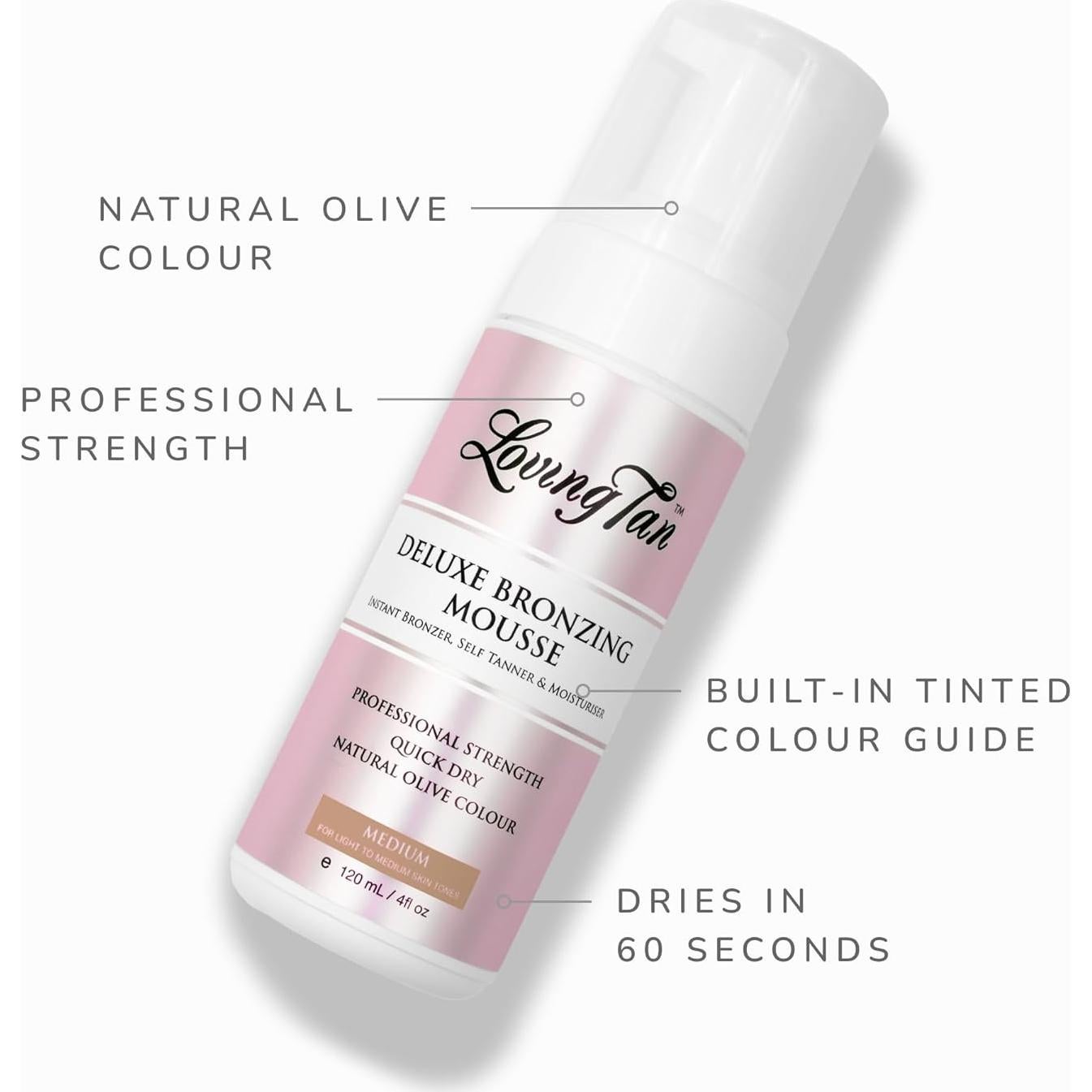 Mousse Bronceadora Deluxe Loving Tan 118ml + Guante Aplicador