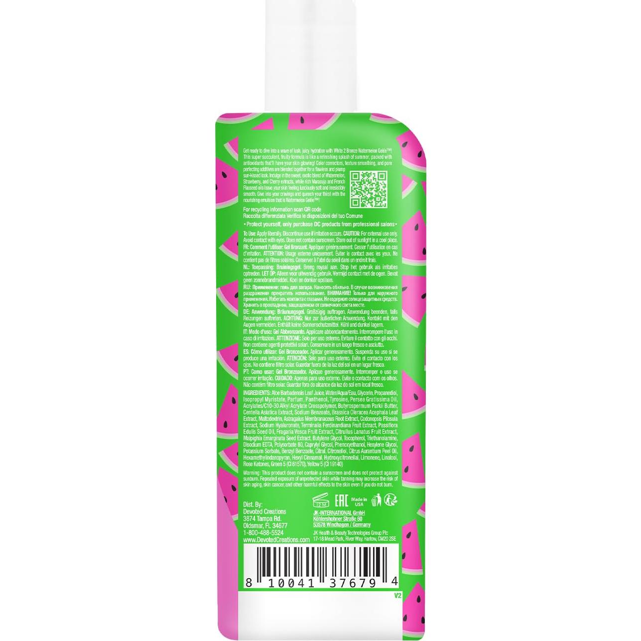 Gel de bronceado ligero Devoted Creations 250g Sandía