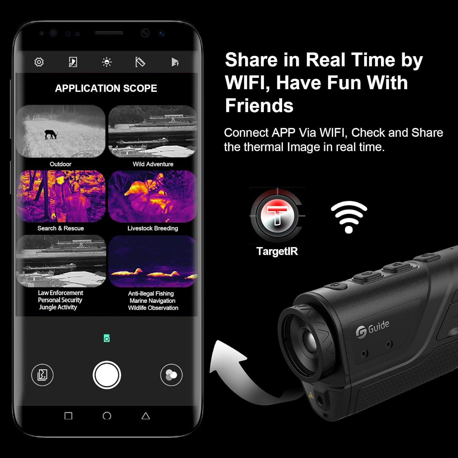 Monóculo Térmico Guide Sensmart TD210 256x192 Infrarrojo