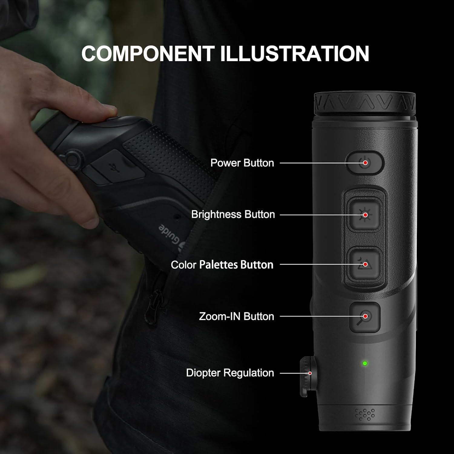 Monóculo Térmico Guide Sensmart TD210 256x192 Infrarrojo