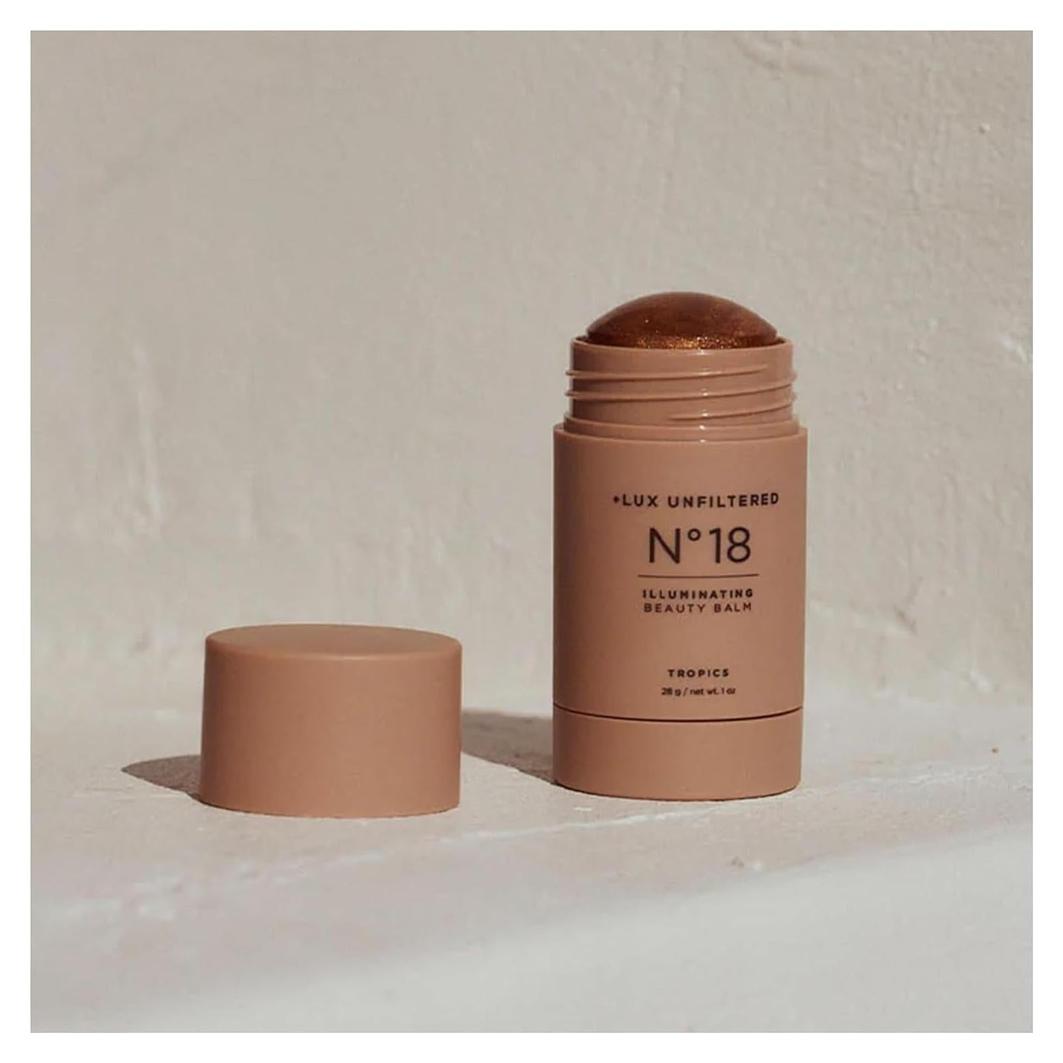 Bálsamo de Belleza Iluminador Lux Unfiltered N°18 - Barra Bronceadora y Rubor Cremoso Vegano - Trópicos