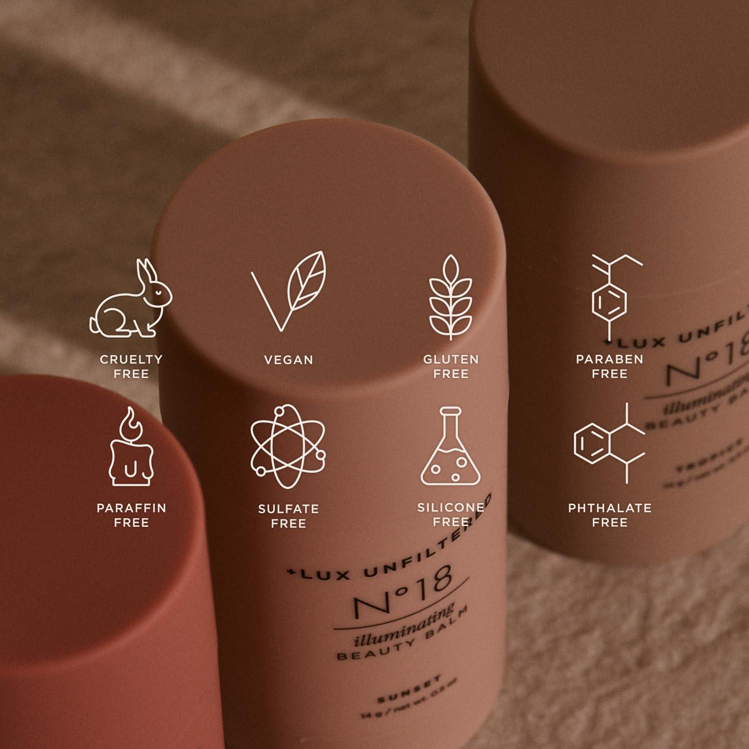 Bálsamo de Belleza Iluminador Lux Unfiltered N°18 - Barra Bronceadora y Rubor Cremoso Vegano - Trópicos