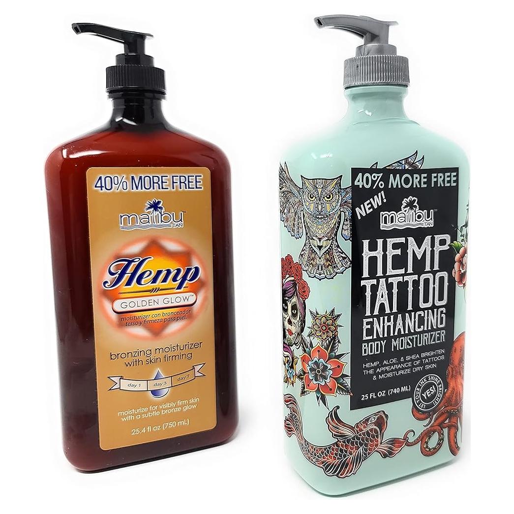 Hidratante Corporal Mejorador de Tatuajes Malibu 532 ml + 532 ml