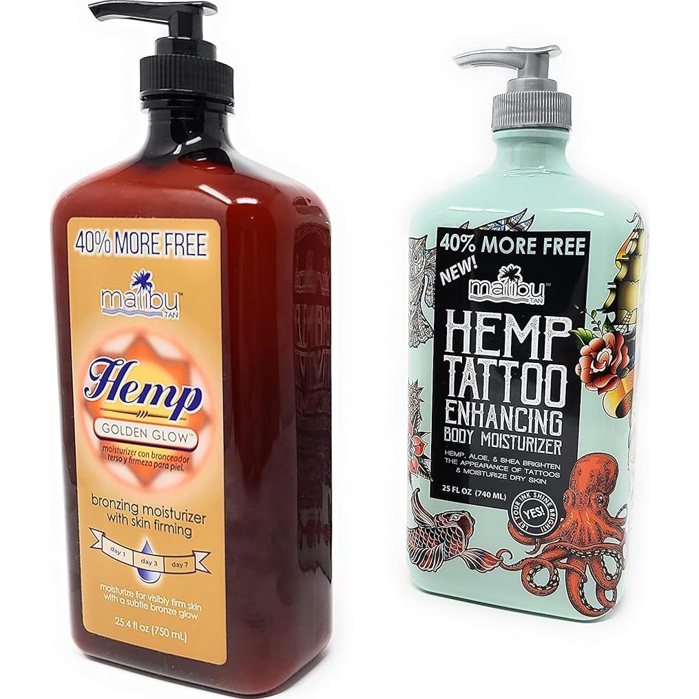 Hidratante Corporal Mejorador de Tatuajes Malibu 532 ml + 532 ml