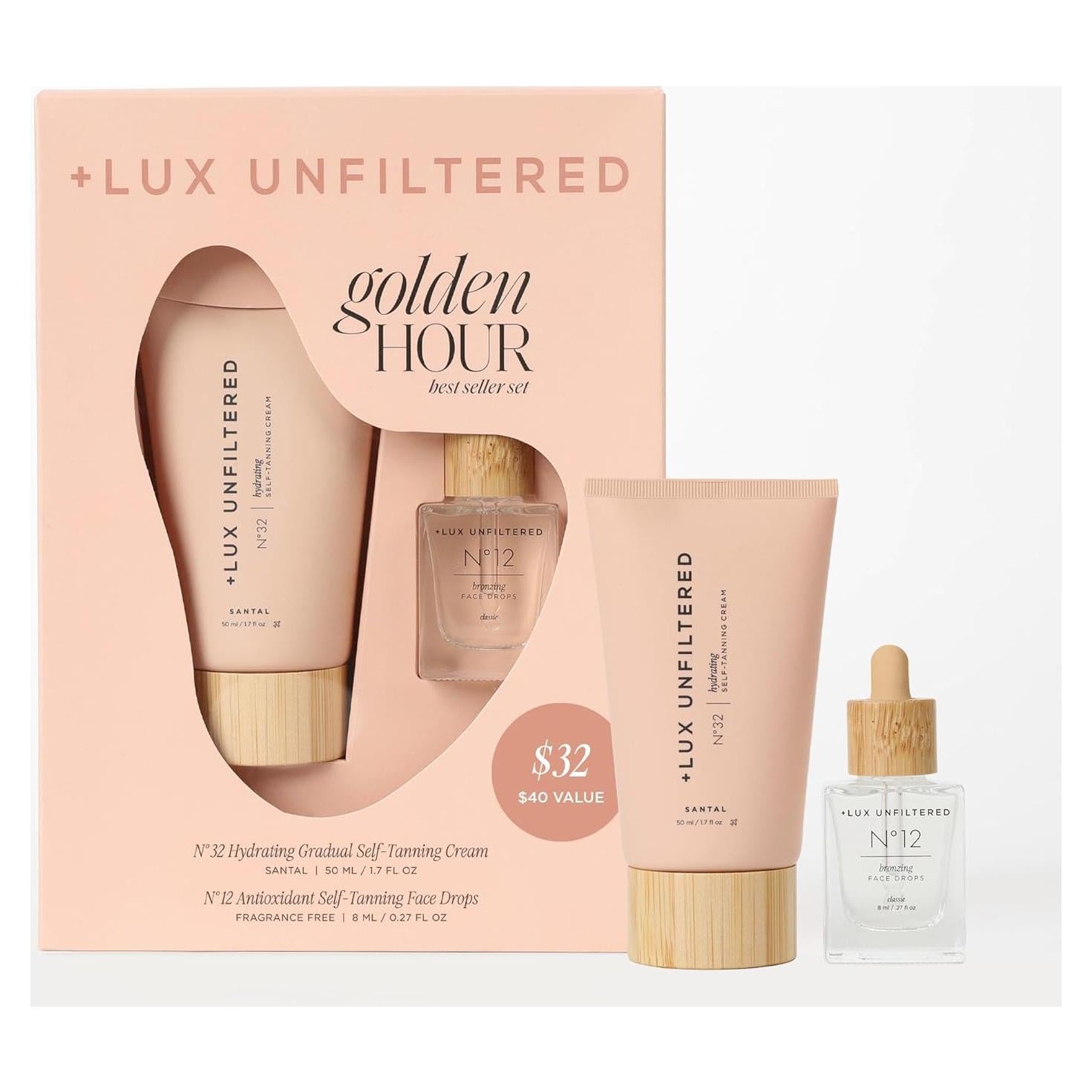 Set Mini Bronceador Gradual Lux Unfiltered - 50ml y 8ml