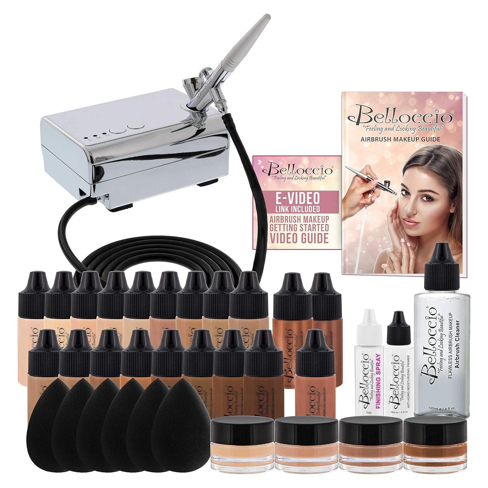 Sistema de Maquillaje Airbrush Belloccio Profesional 37 Piezas