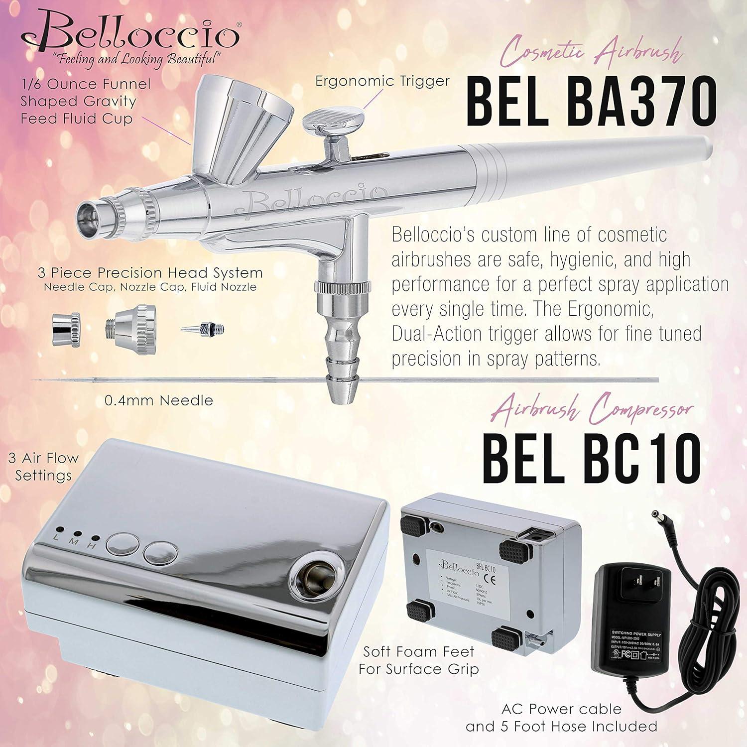 Sistema de Maquillaje Airbrush Belloccio Profesional 37 Piezas