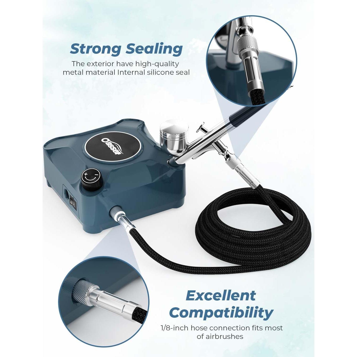 Kit de Aerógrafo Oasser con Compresor 40 PSI 10.5 L/min