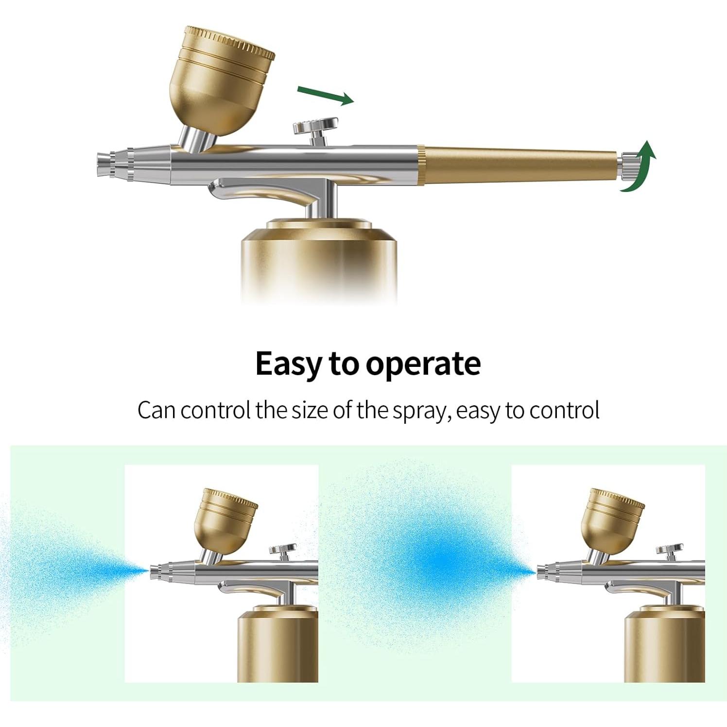 Kit de Aerógrafo Portátil CBVCBV GL-Airbrush-201 48PSI Oro