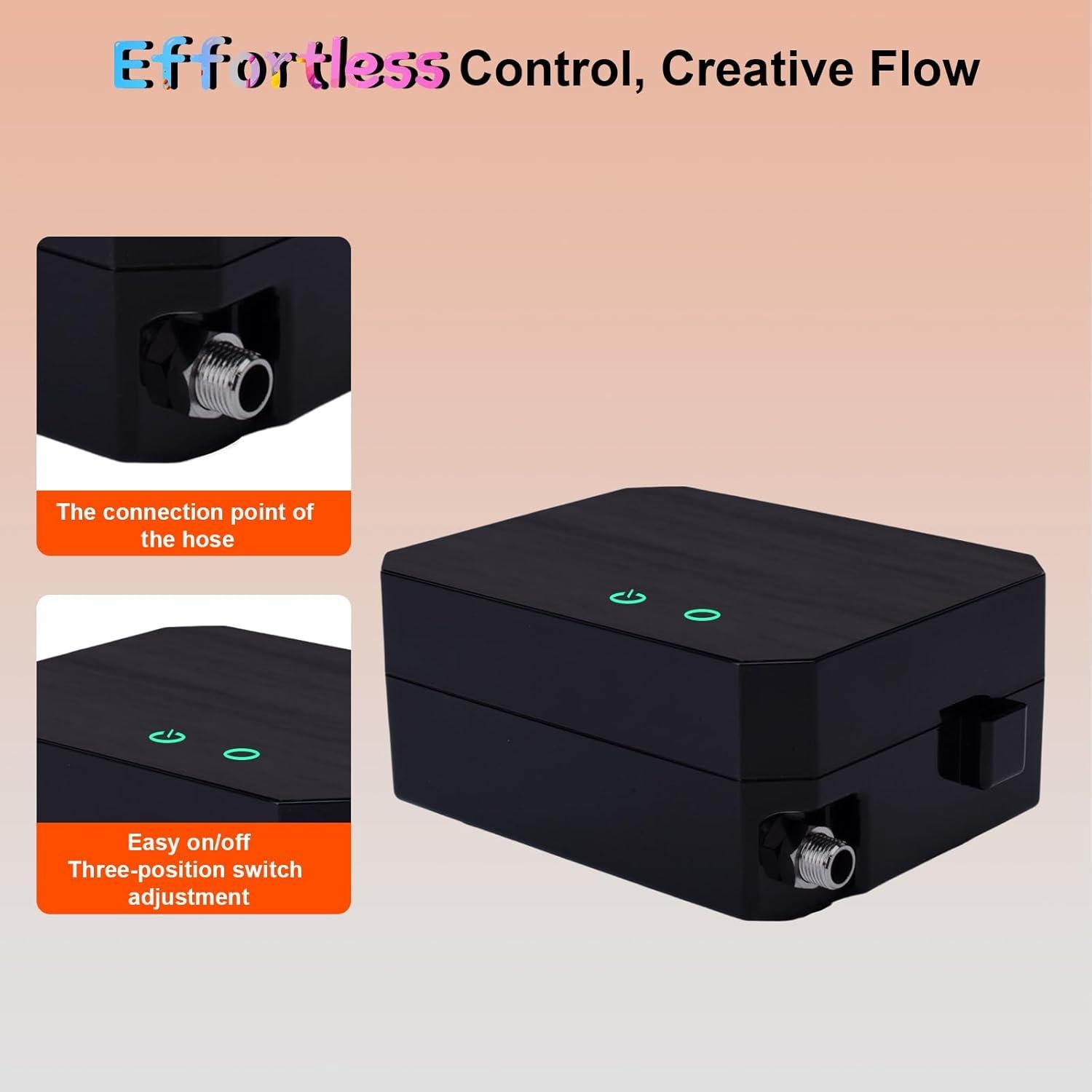 Compresor de Aerógrafo Portátil Gocheer 12V 52 PSI Negro