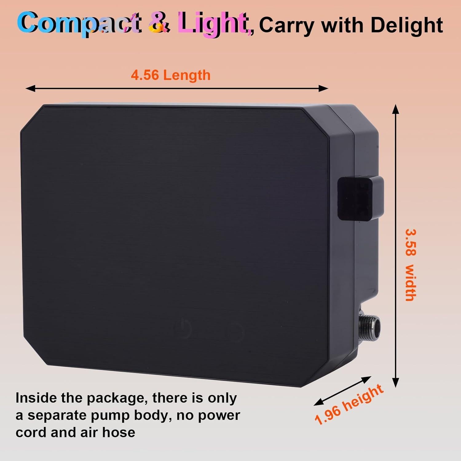 Compresor de Aerógrafo Portátil Gocheer 12V 52 PSI Negro