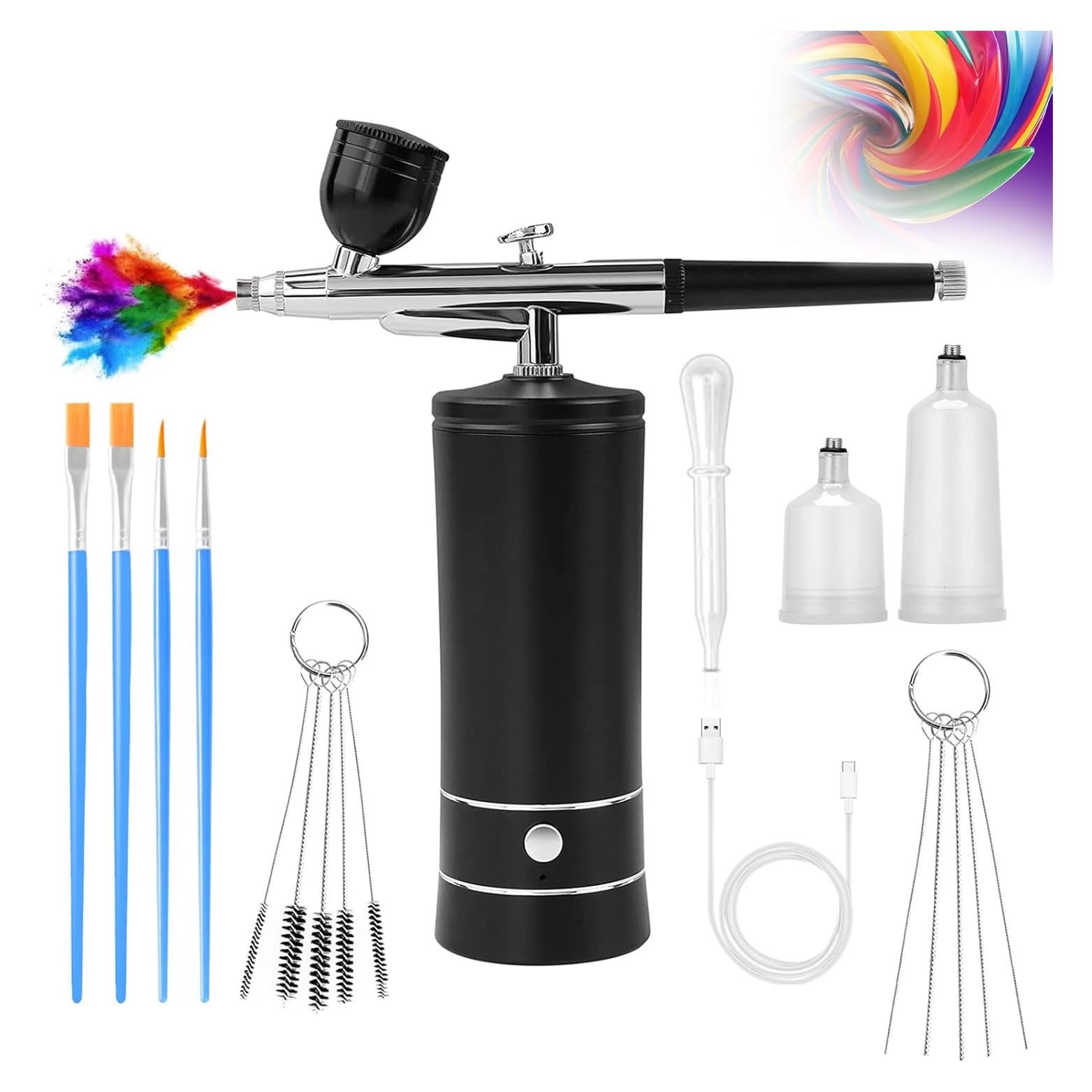 Kit de Aerógrafo Inalámbrico Crpen GX-777 con Compresor