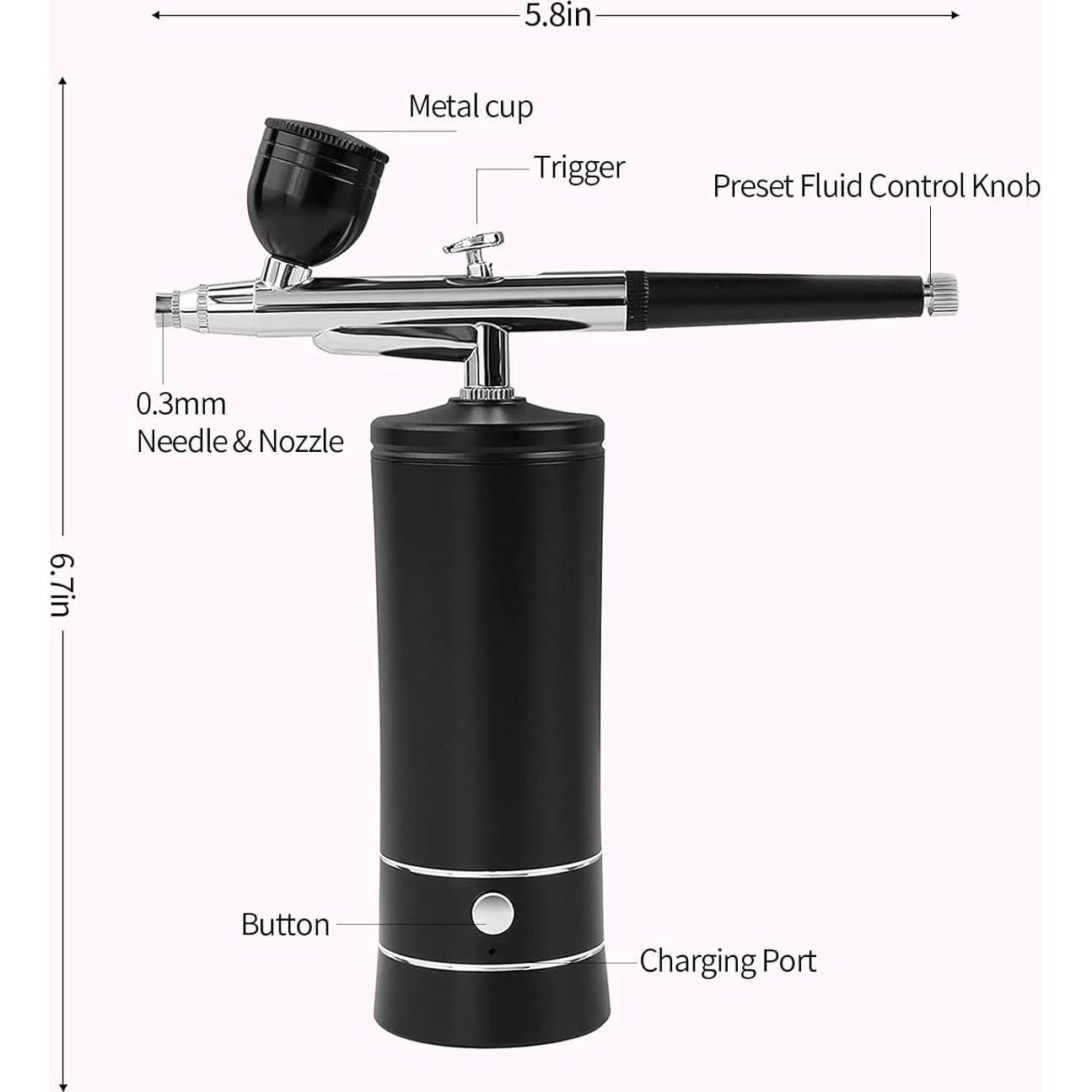 Kit de Aerógrafo Inalámbrico Crpen GX-777 con Compresor