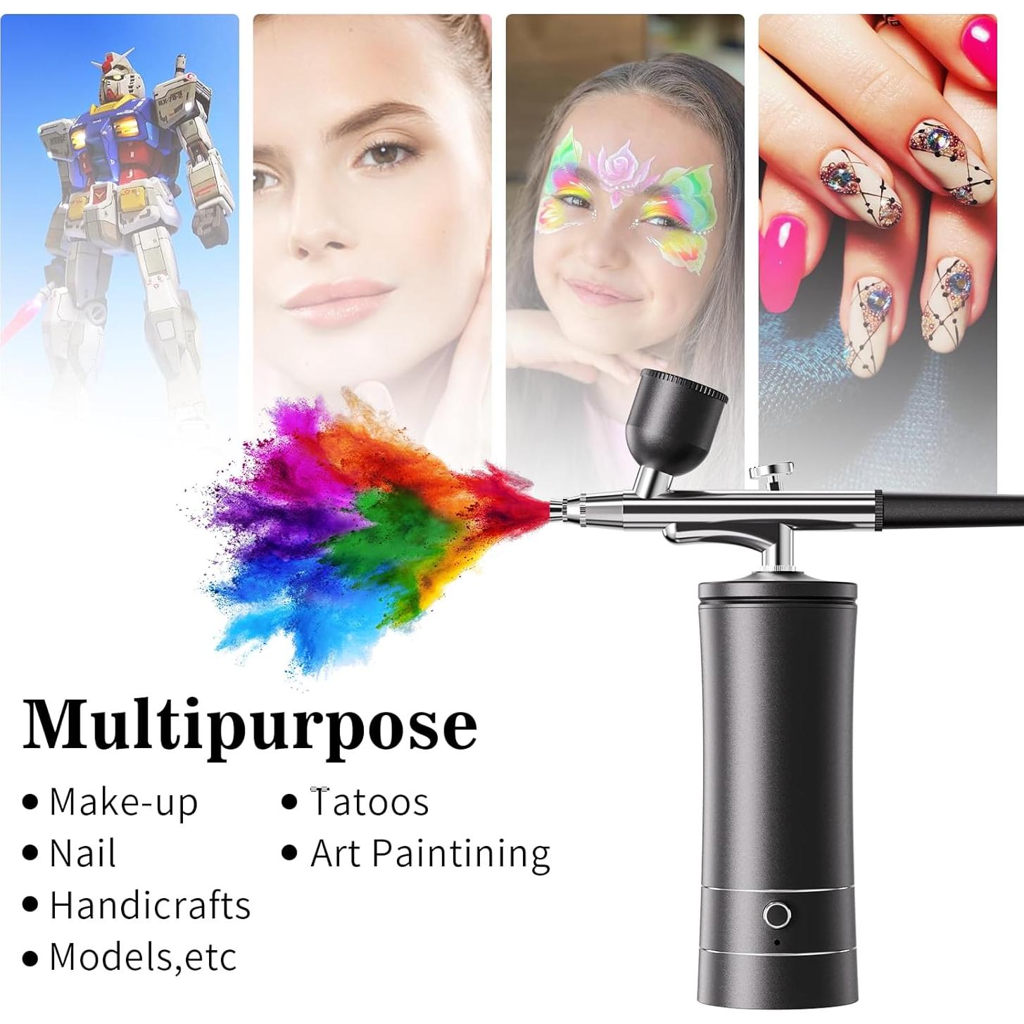 Kit de Aerógrafo Inalámbrico Crpen GX-777 con Compresor