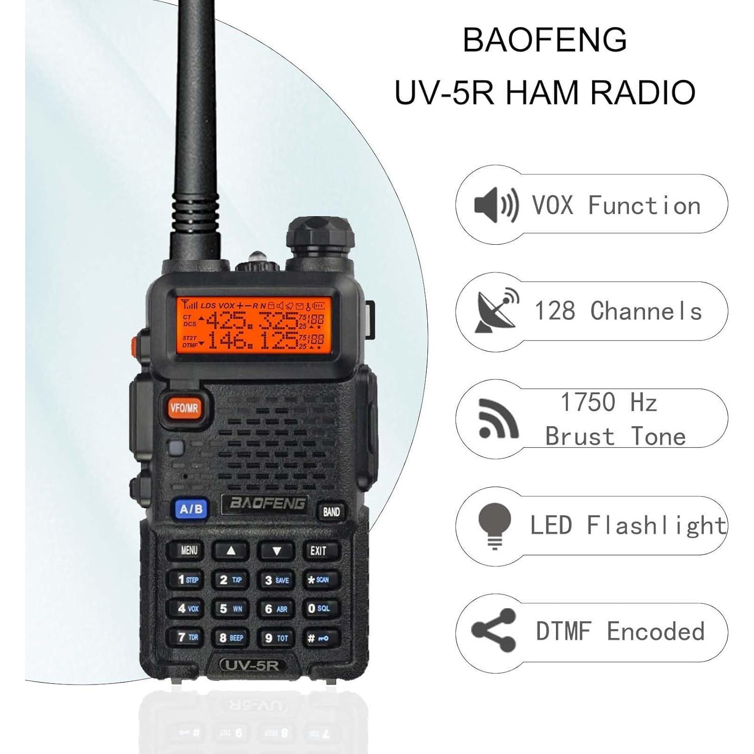 Radio BAOFENG UV-5R Portátil Doble Banda 2 Paquete