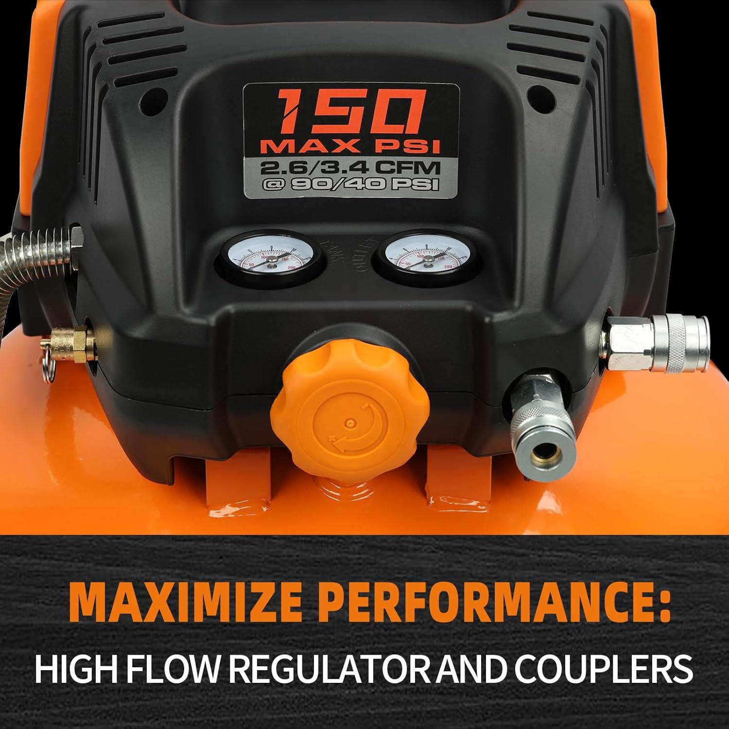 Compresor de aire FORNAX Pancake 6 Galones 150 PSI Eléctrico