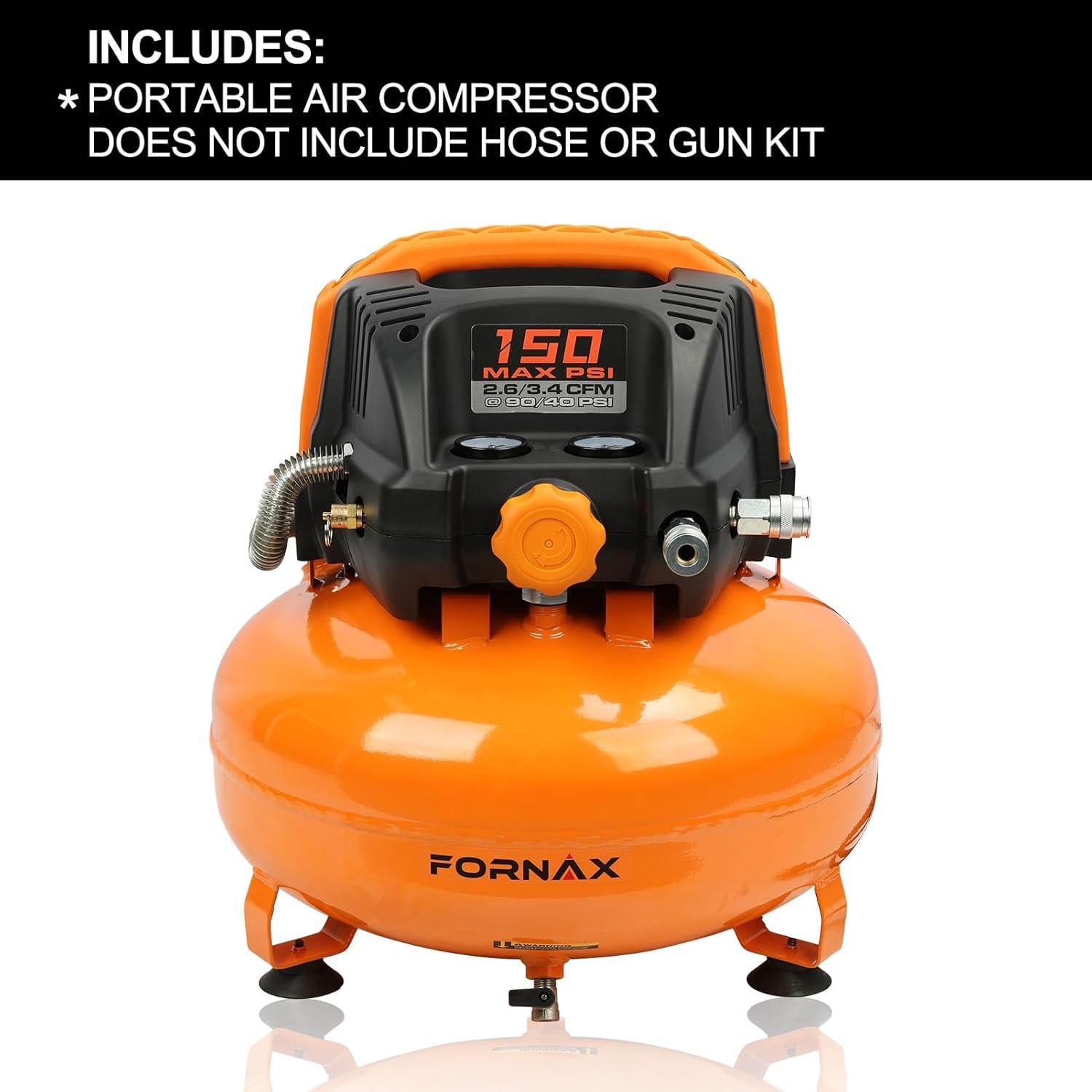 Compresor de aire FORNAX Pancake 6 Galones 150 PSI Eléctrico