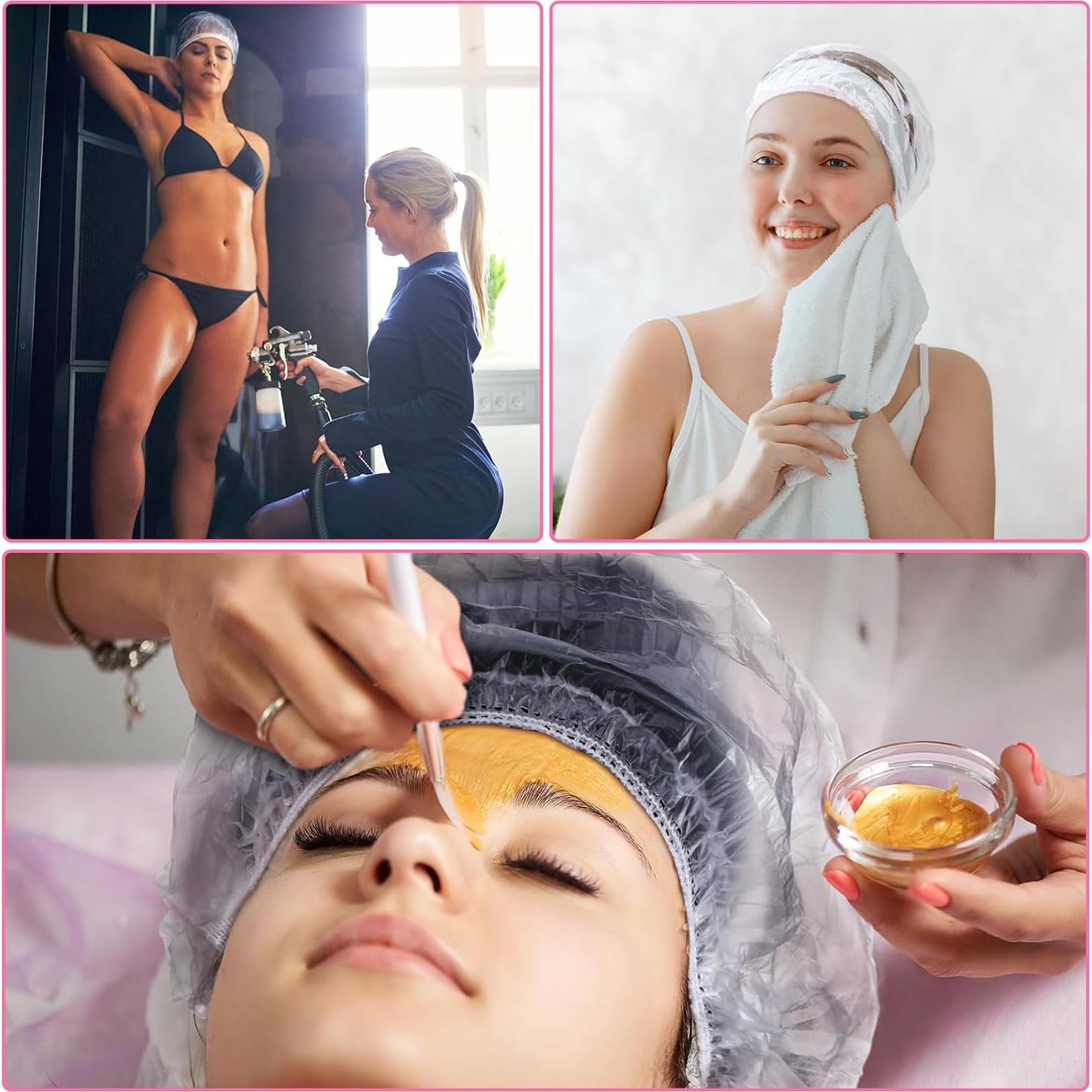 Geyoga 200 Gorras Bouffant Desechables para Cabello 42 cm