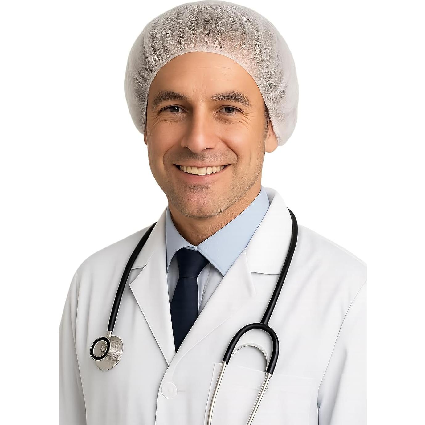 Gorros Bouffant Desechables CocoAtlas 100 Piezas 53 cm Blanco