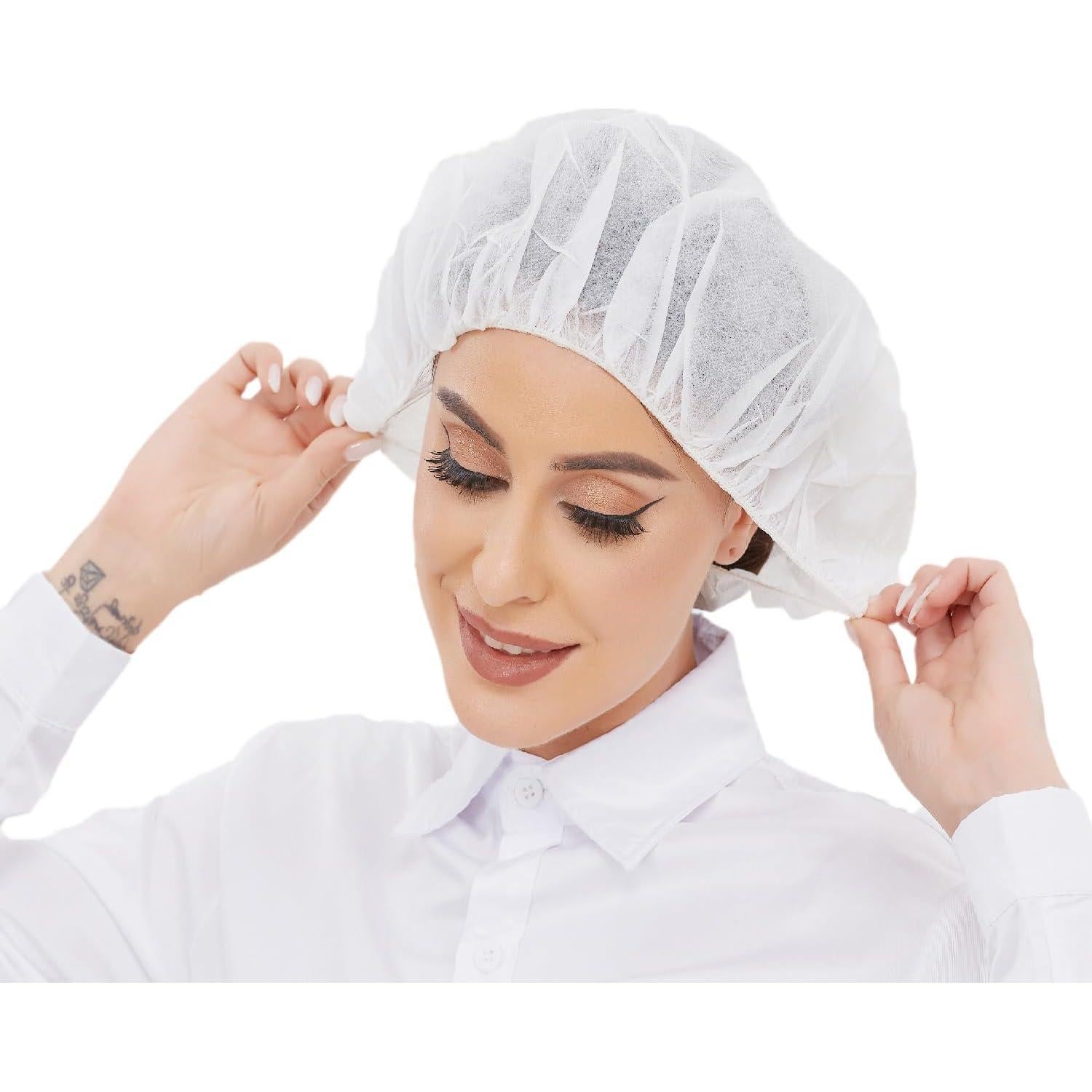 Red de Cabello Desechable ZMDREAM 24" (61 cm) 100 PCS Blanca