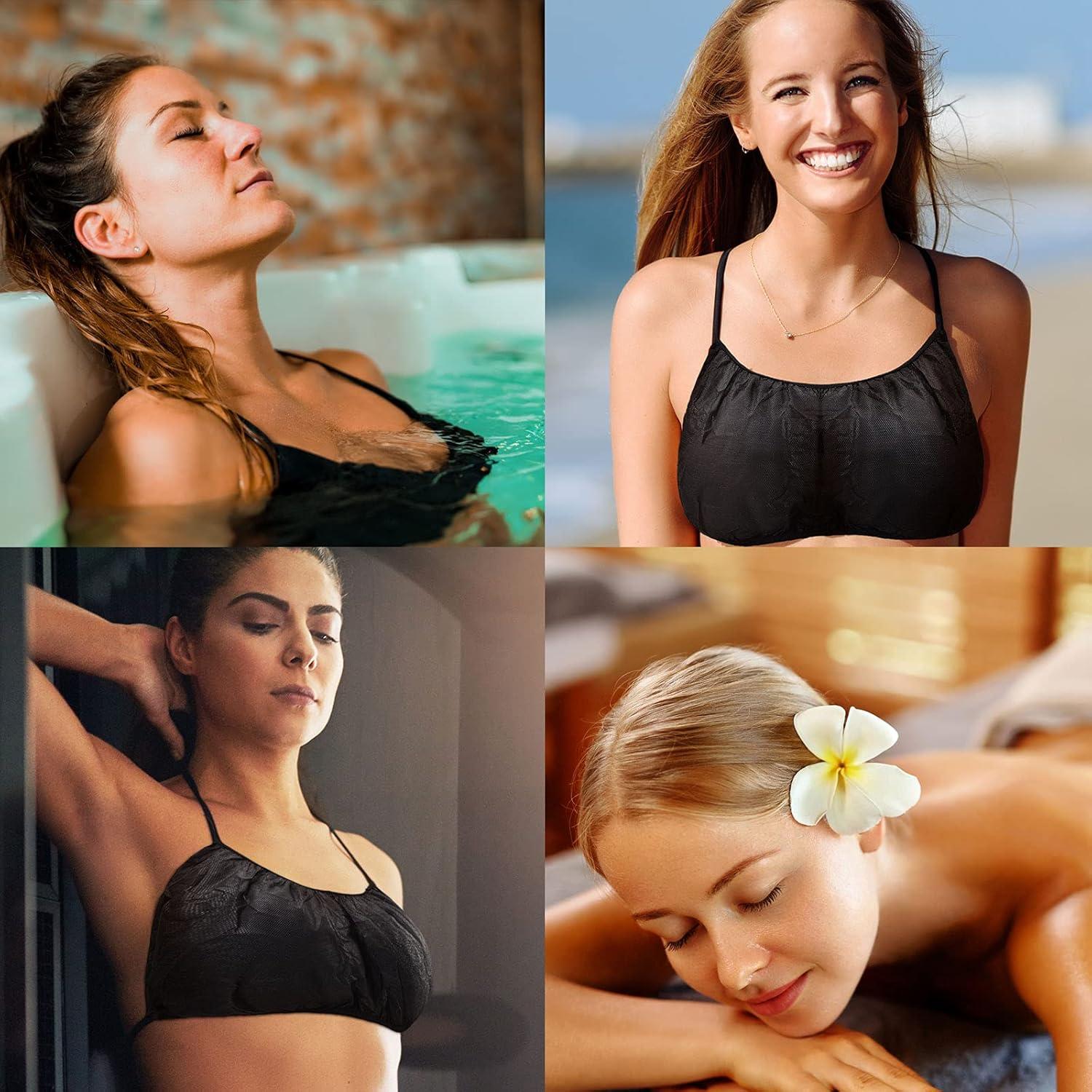 50 Piezas Sujetadores y Bragas Desechables Yahenda - Negro