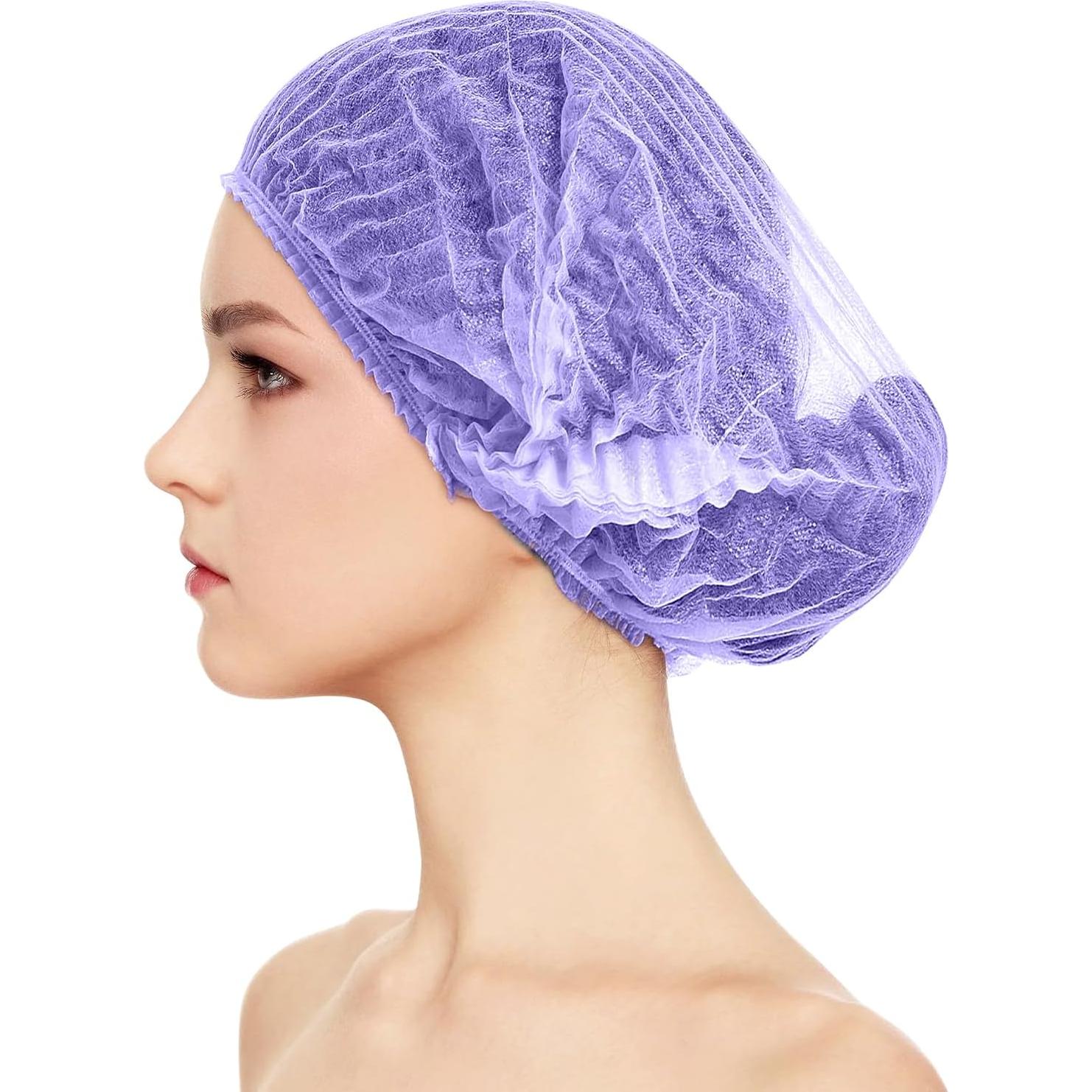 Redes de Cabello Desechables Lirvex 100 Piezas Morado 53 cm