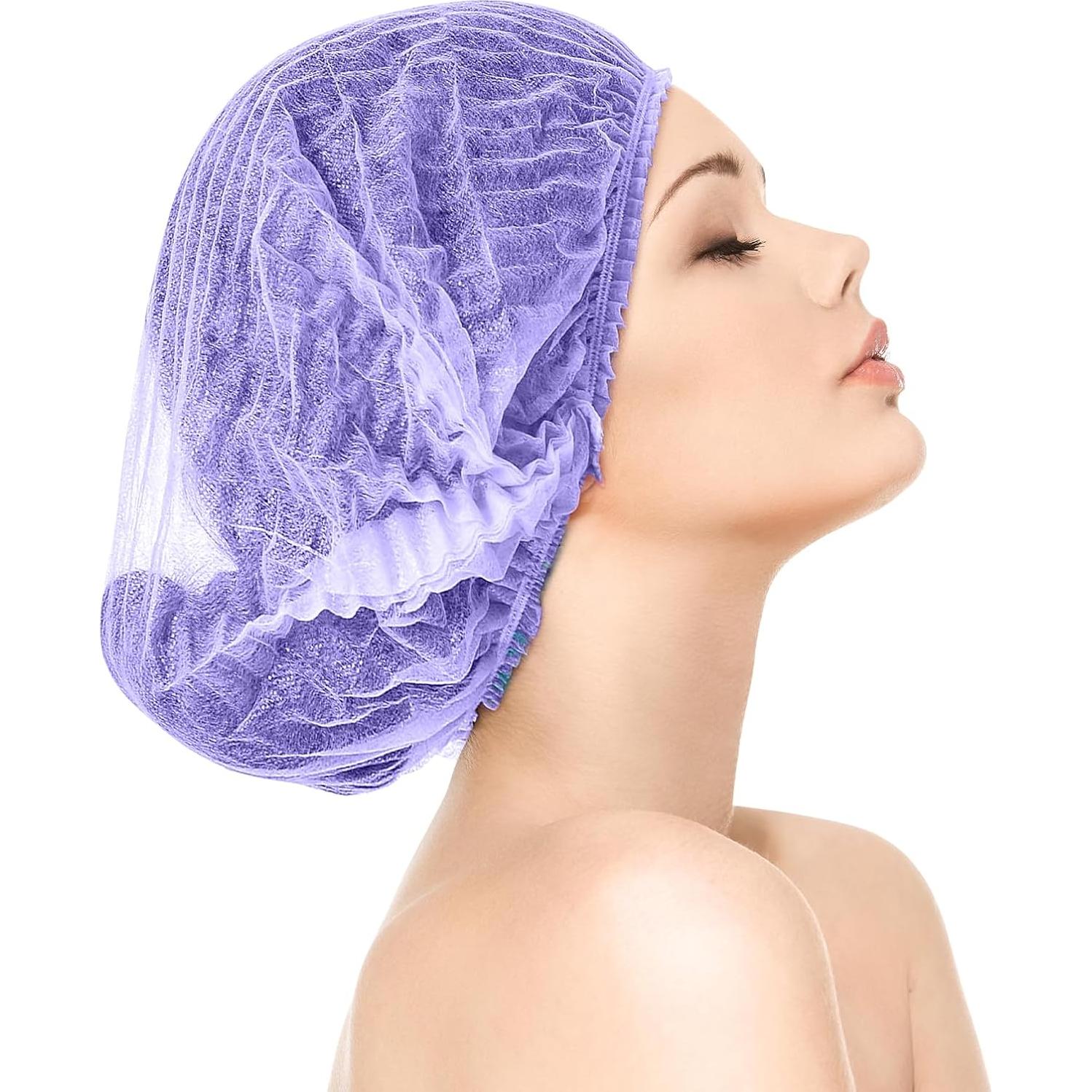 Redes de Cabello Desechables Lirvex 100 Piezas Morado 53 cm