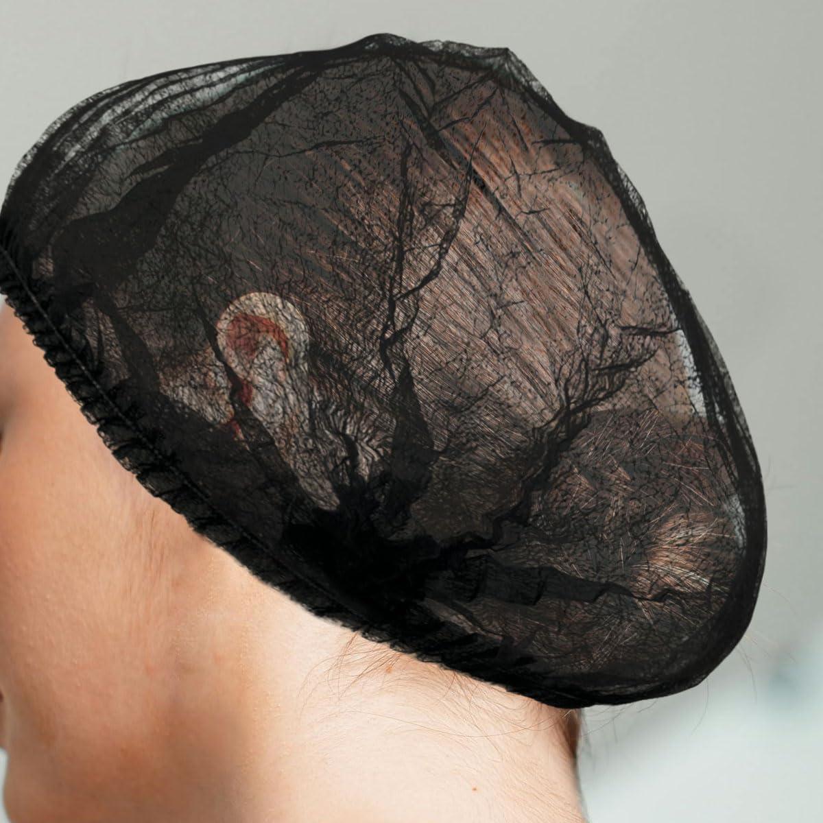 100 Gorras Bouffant Desechables Negras para Cocina y Belleza