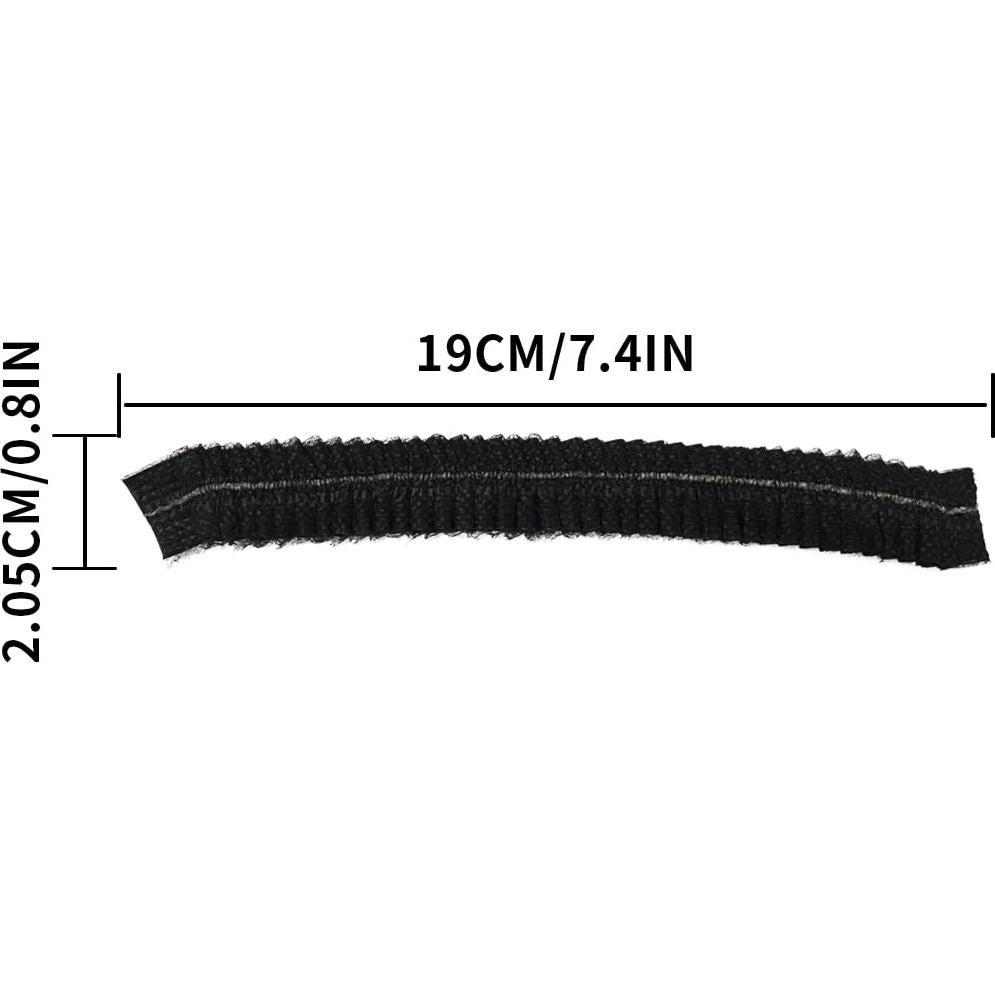 100 Gorras Bouffant Desechables Negras para Cocina y Belleza