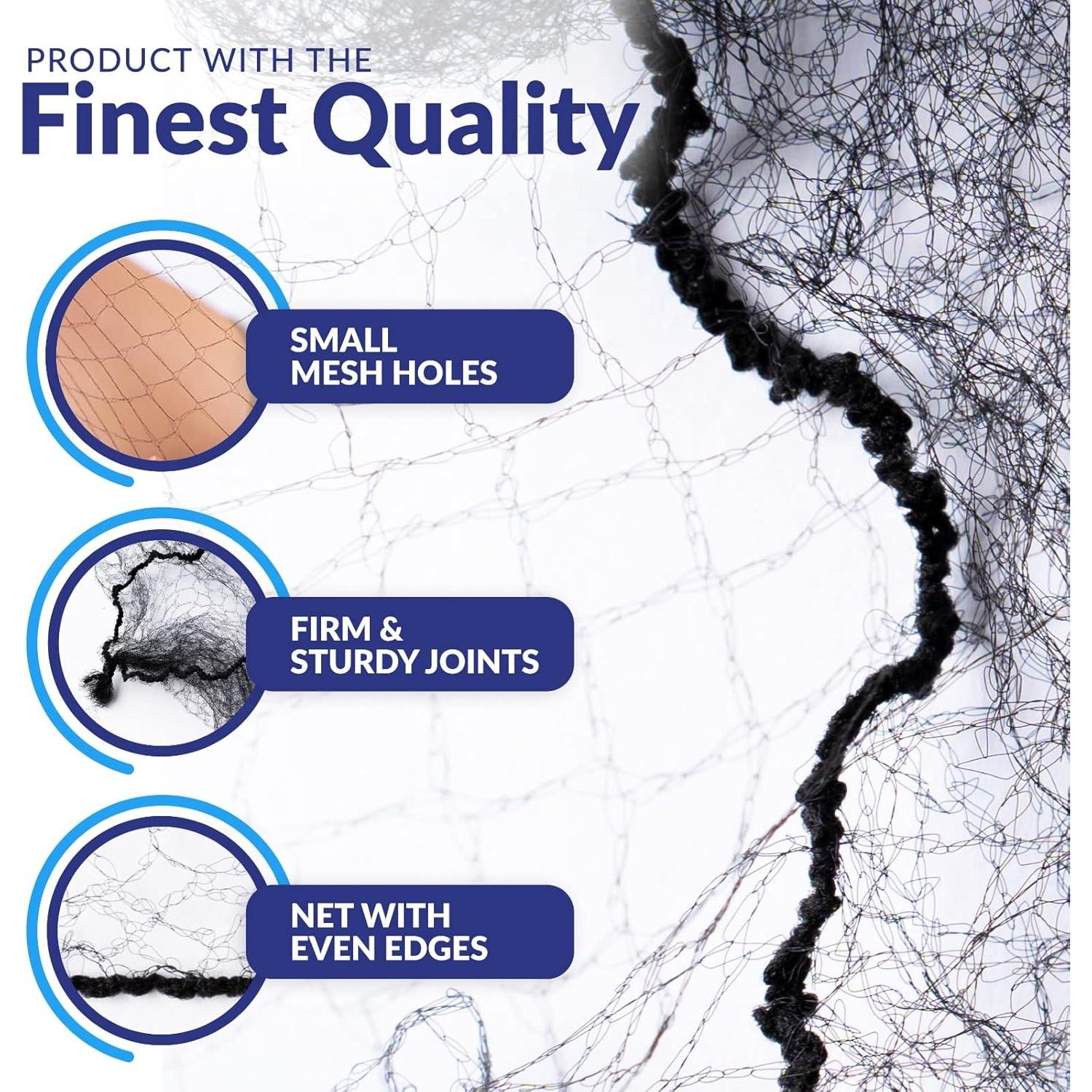 100 Redes de Cabello Negras ZefeqCo 61 cm para Moño y Cocina