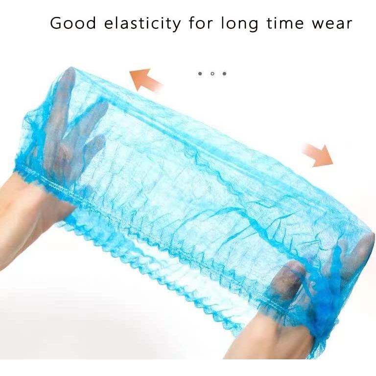 Paquete de 100 Gorras Bouffant Desechables Azules 53 cm